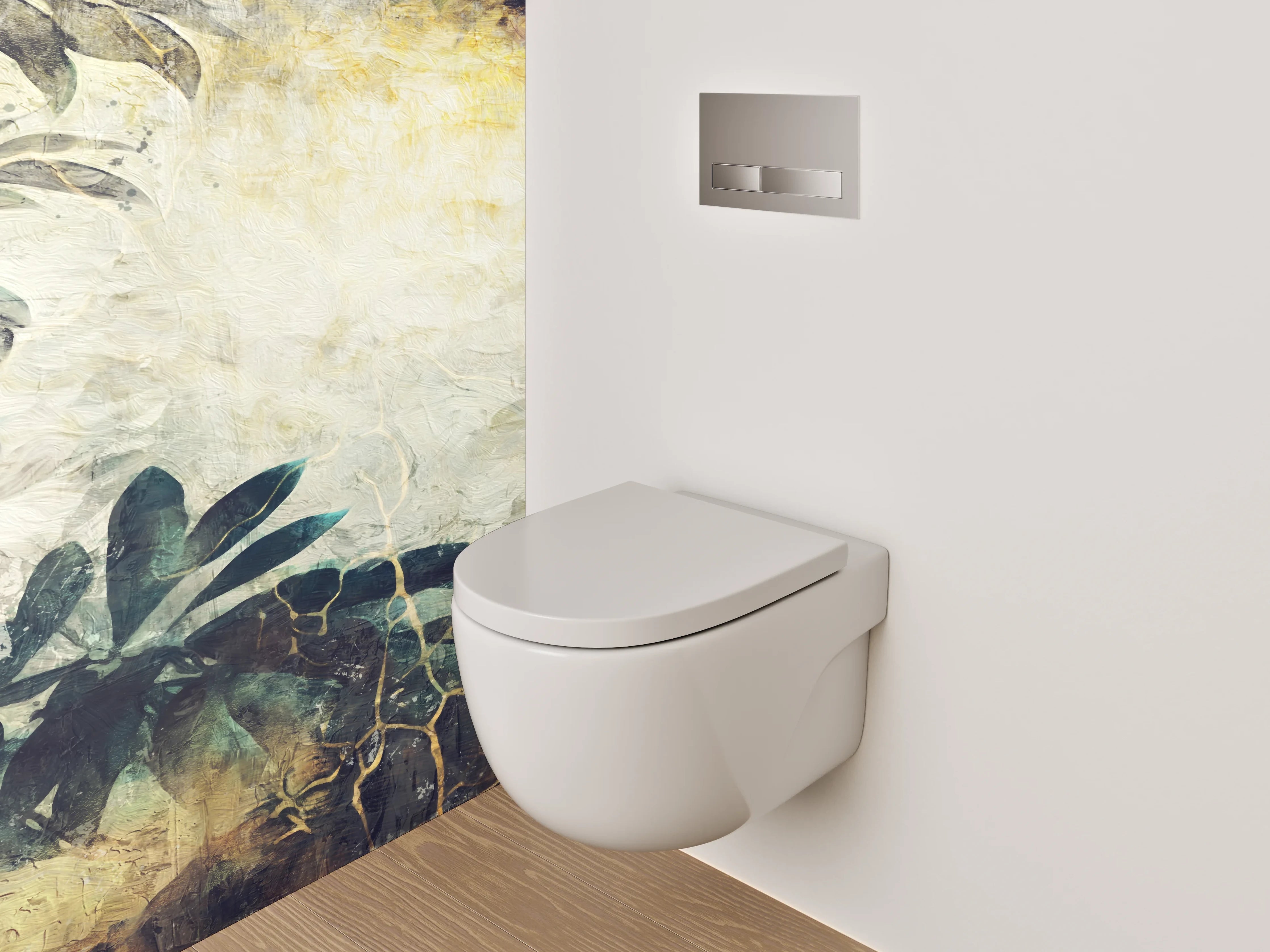 WC-Rückwand - Aquarell Pflanzen Malerei Naturmotiv
