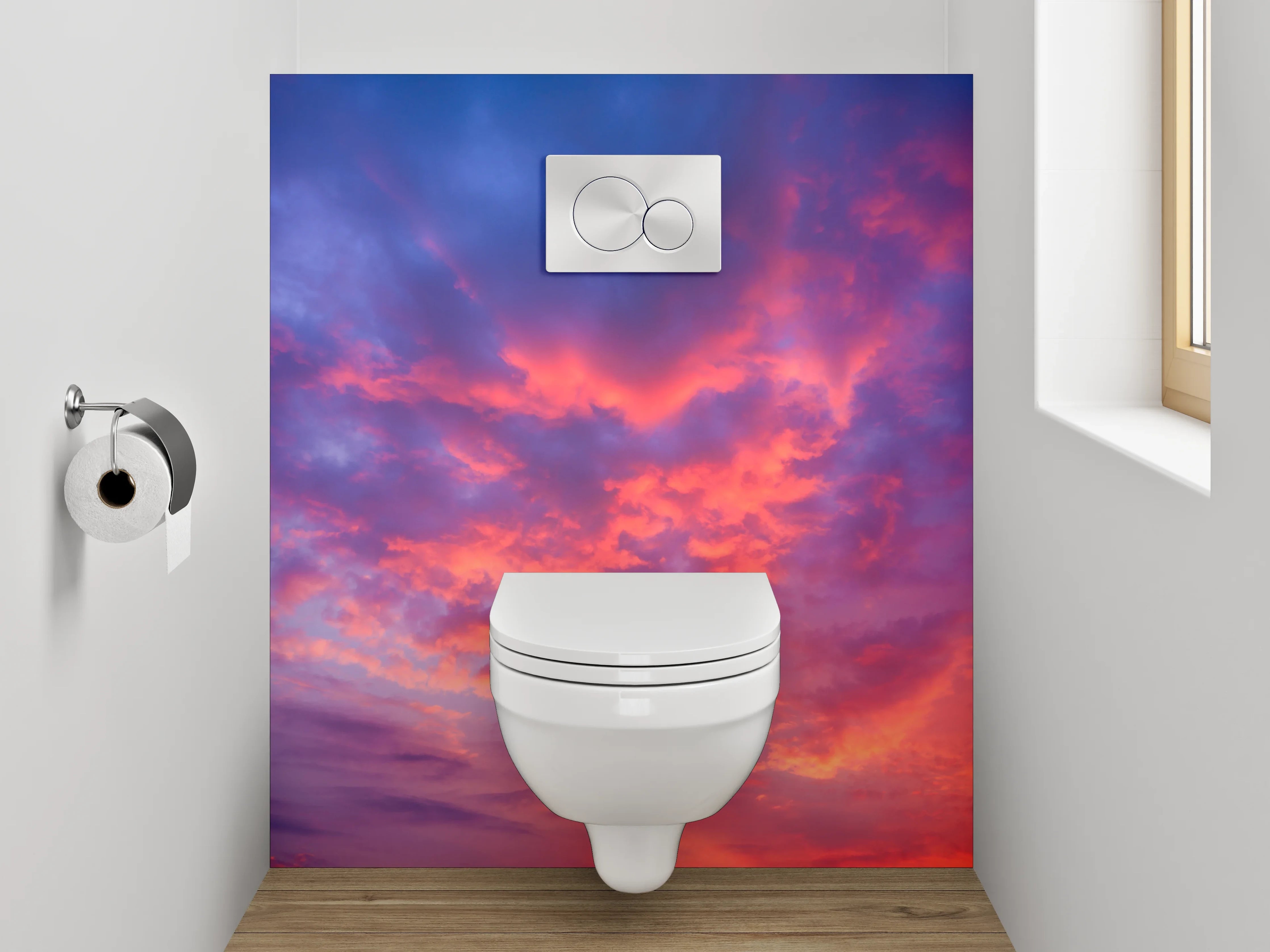 WC-Rückwand - Atemberaubender Himmel bei Sonnenuntergang