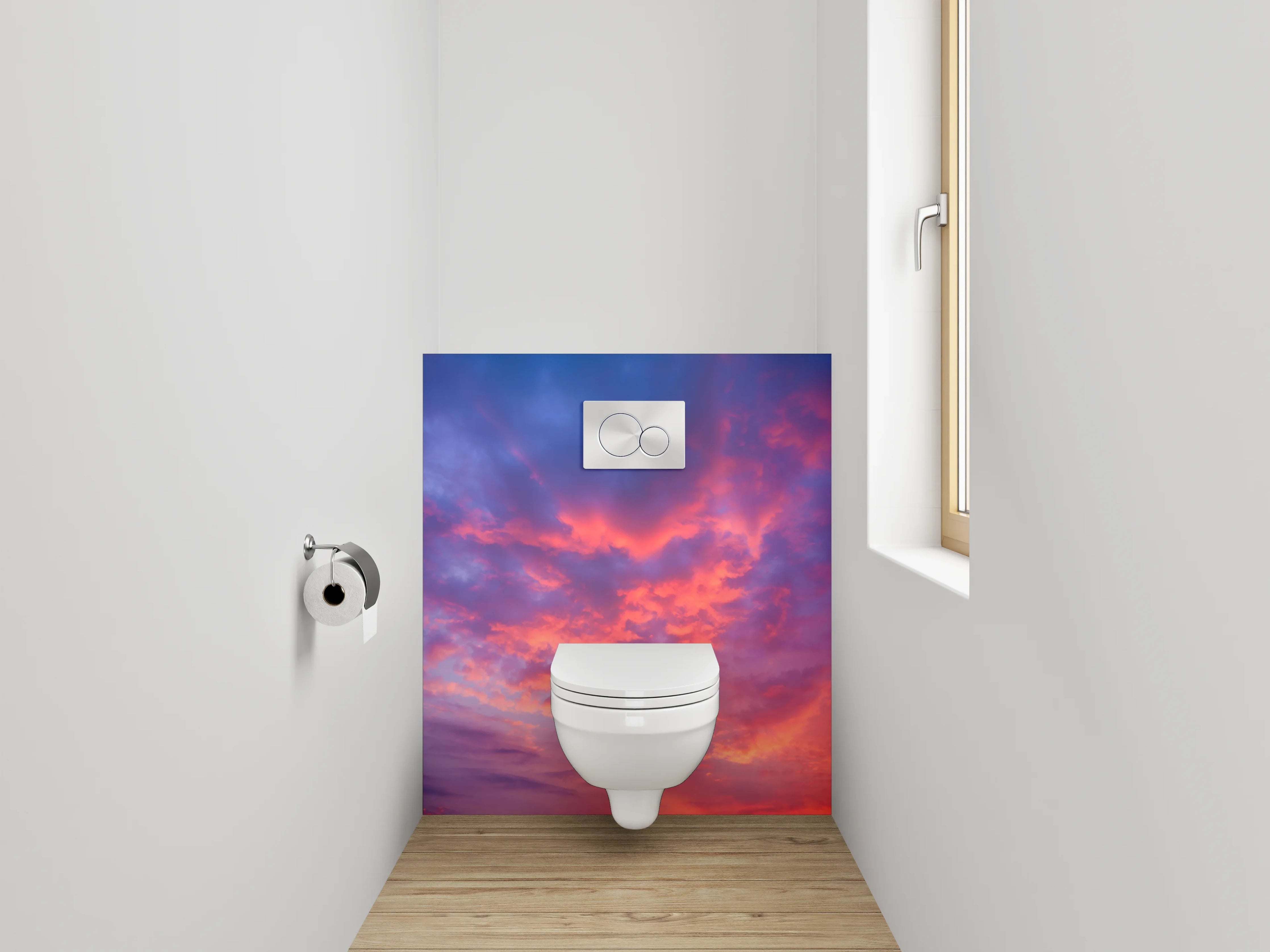 WC-Rückwand - Atemberaubender Himmel bei Sonnenuntergang