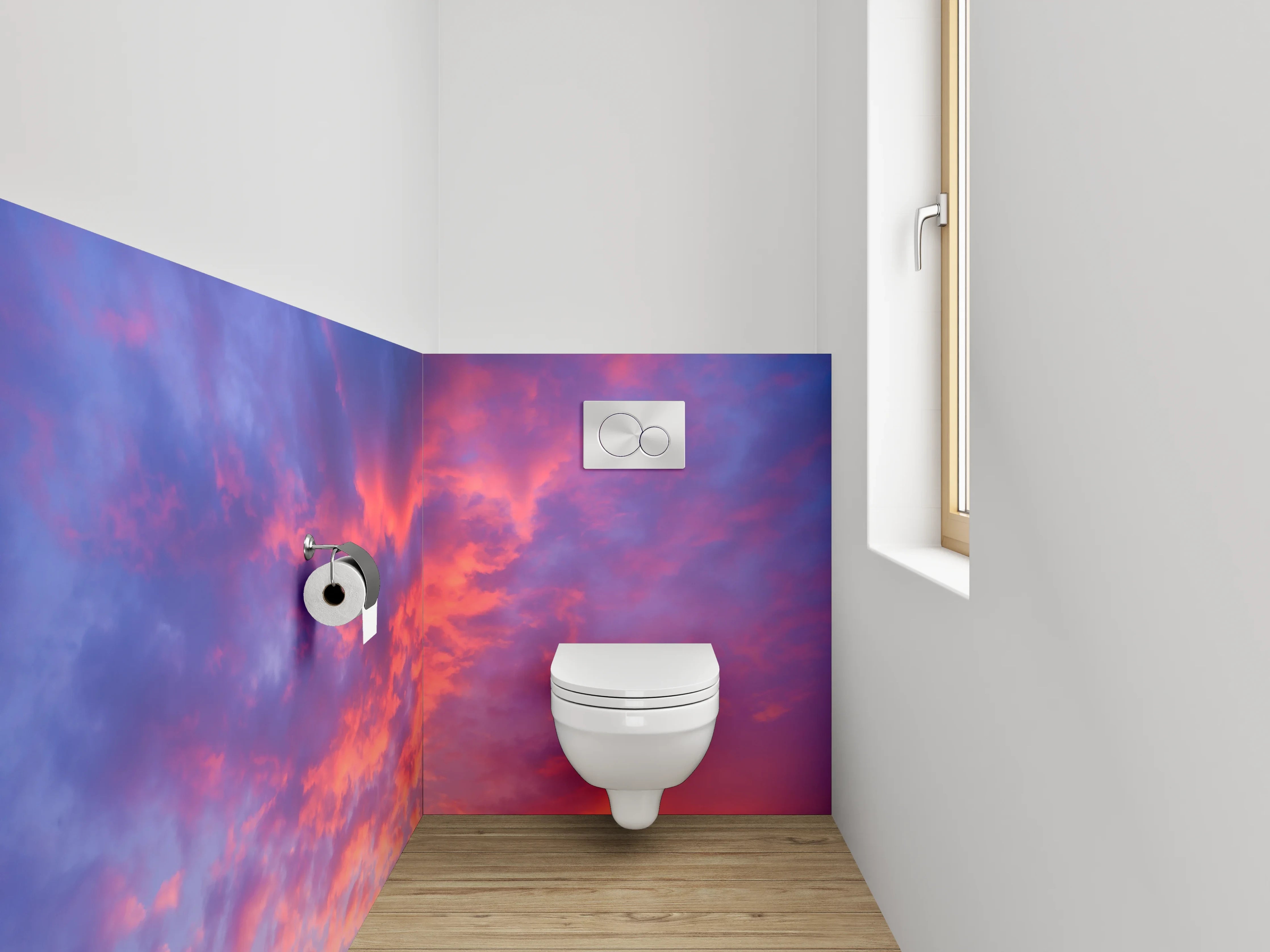 WC-Rückwand - Atemberaubender Himmel bei Sonnenuntergang