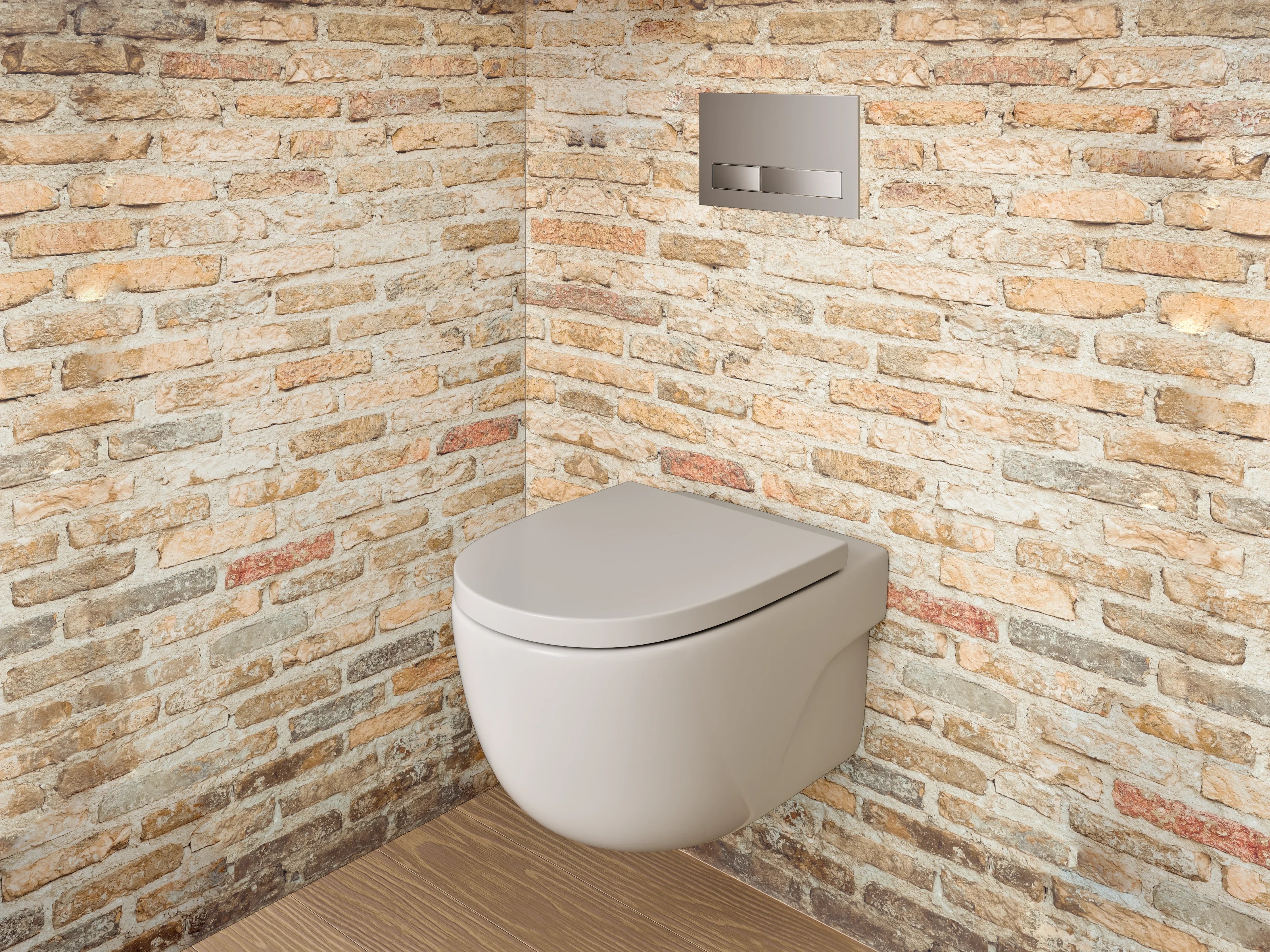 WC-Rückwand - Backstein Wandoptik rustikal