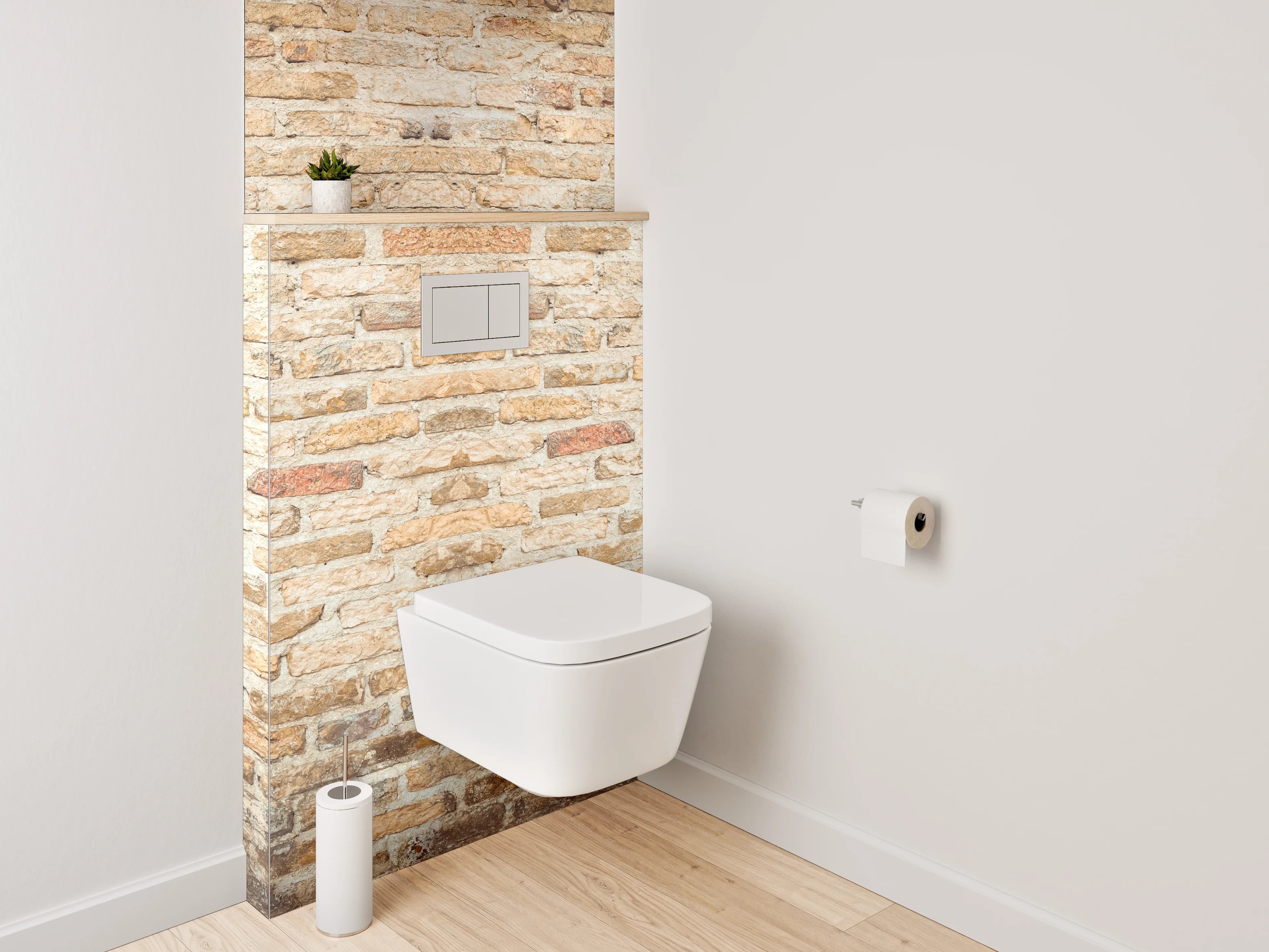 WC-Rückwand - Backstein Wandoptik rustikal