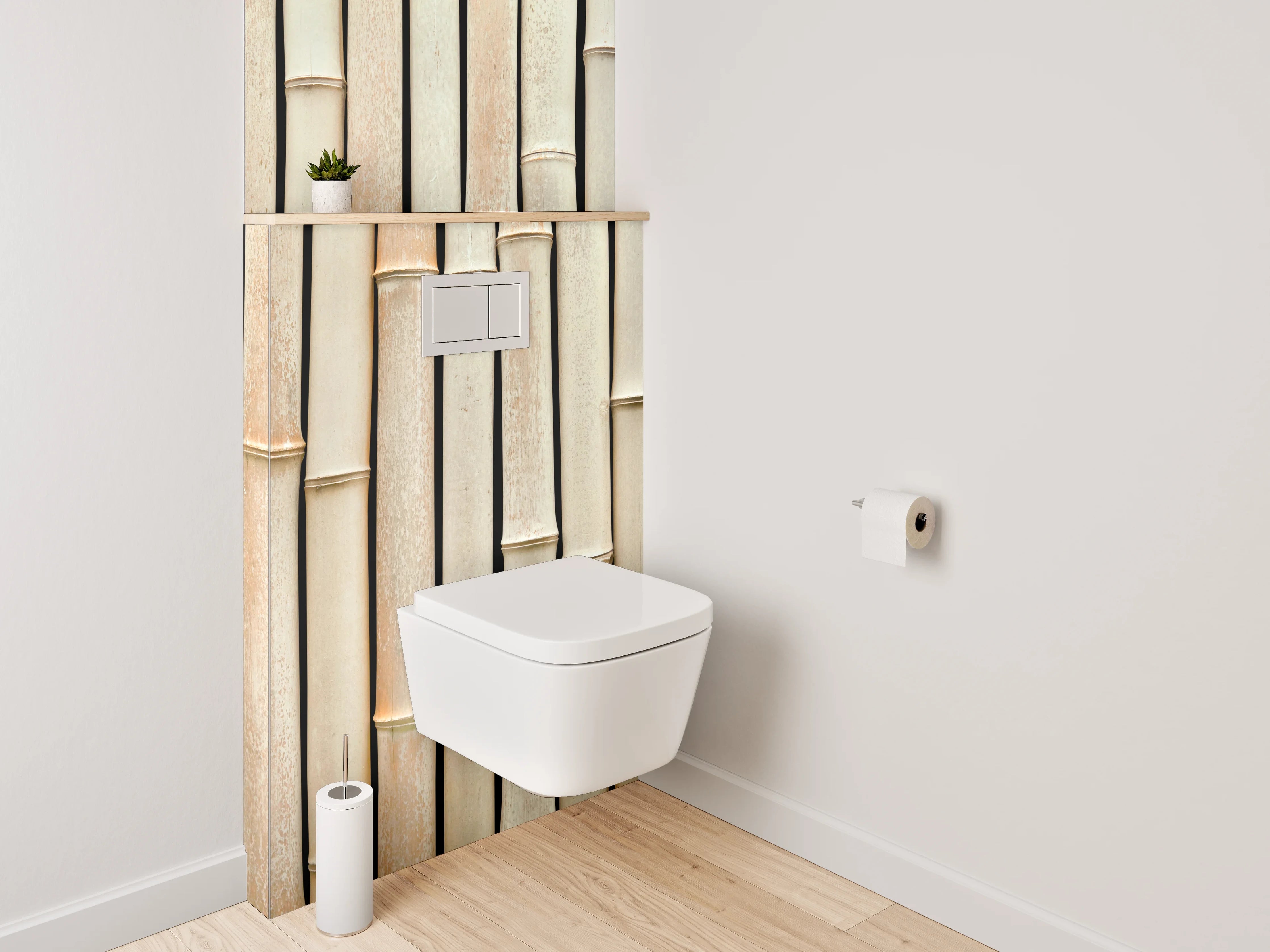 WC-Rückwand - Bambus Optik Beige Natur