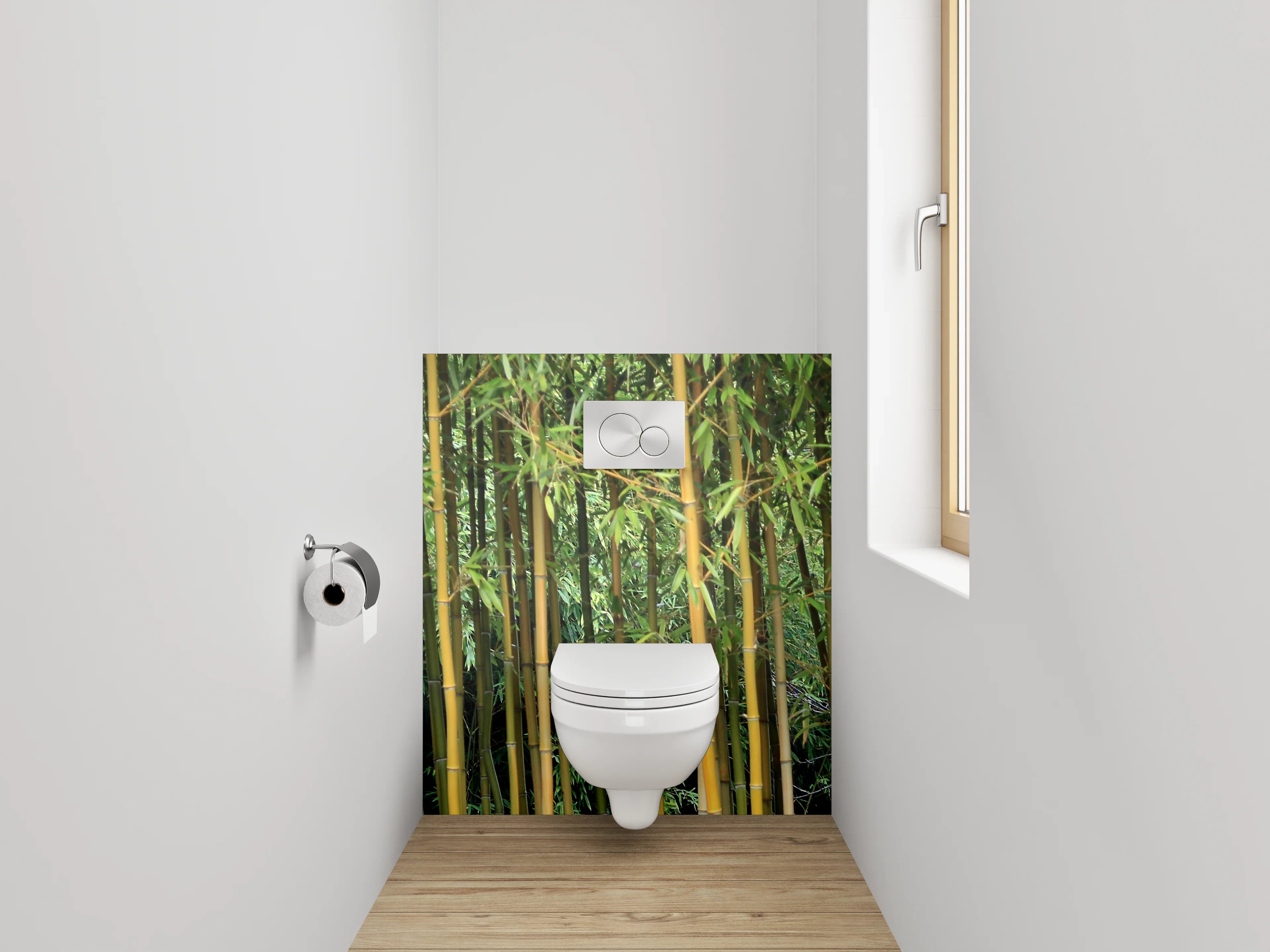 WC-Rückwand - Bambuswald Naturmotiv Panorama