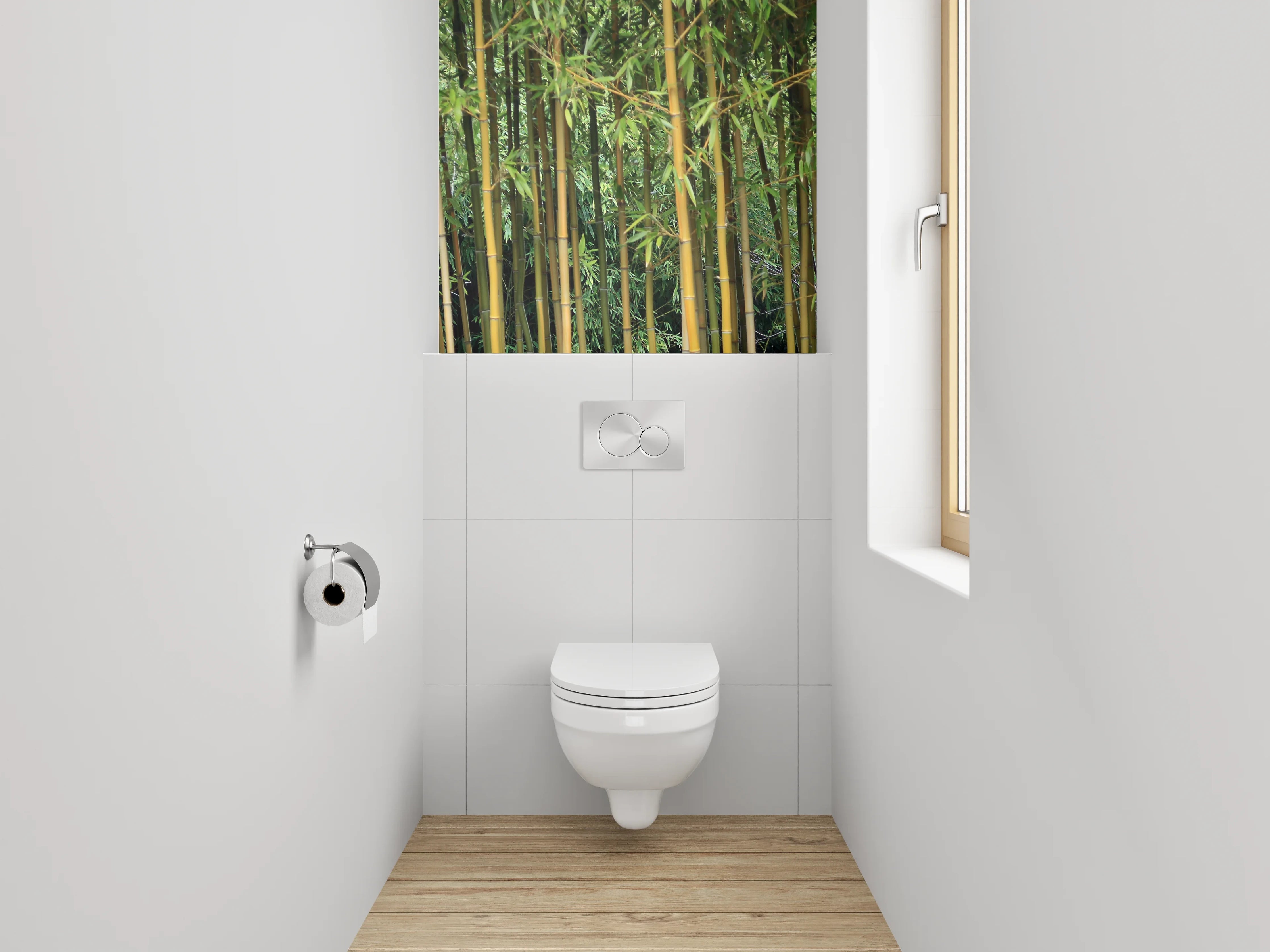 WC-Rückwand - Bambuswald Naturmotiv Panorama