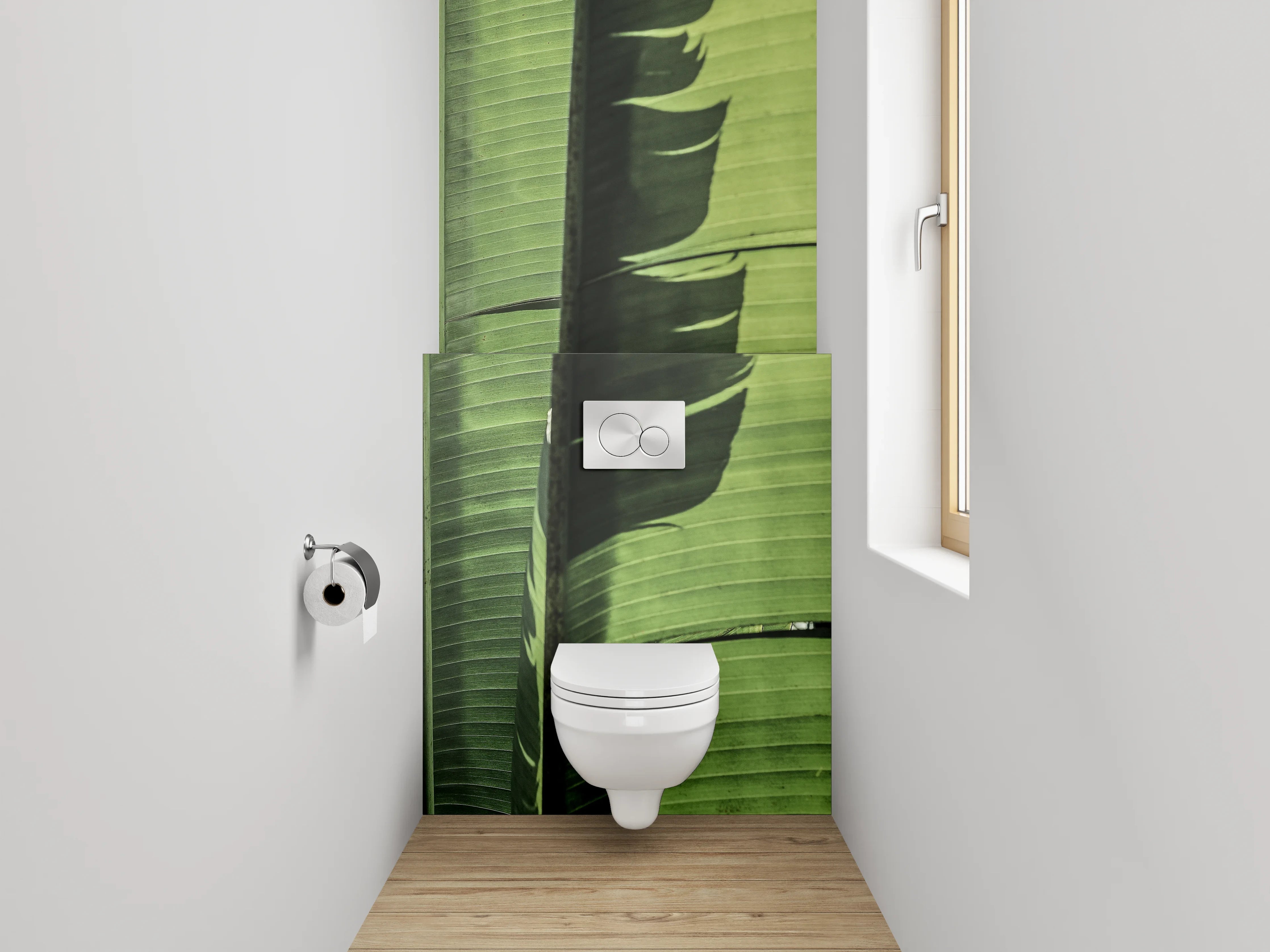 WC-Rückwand - Bananenblatt Nahaufnahme grün tropisch