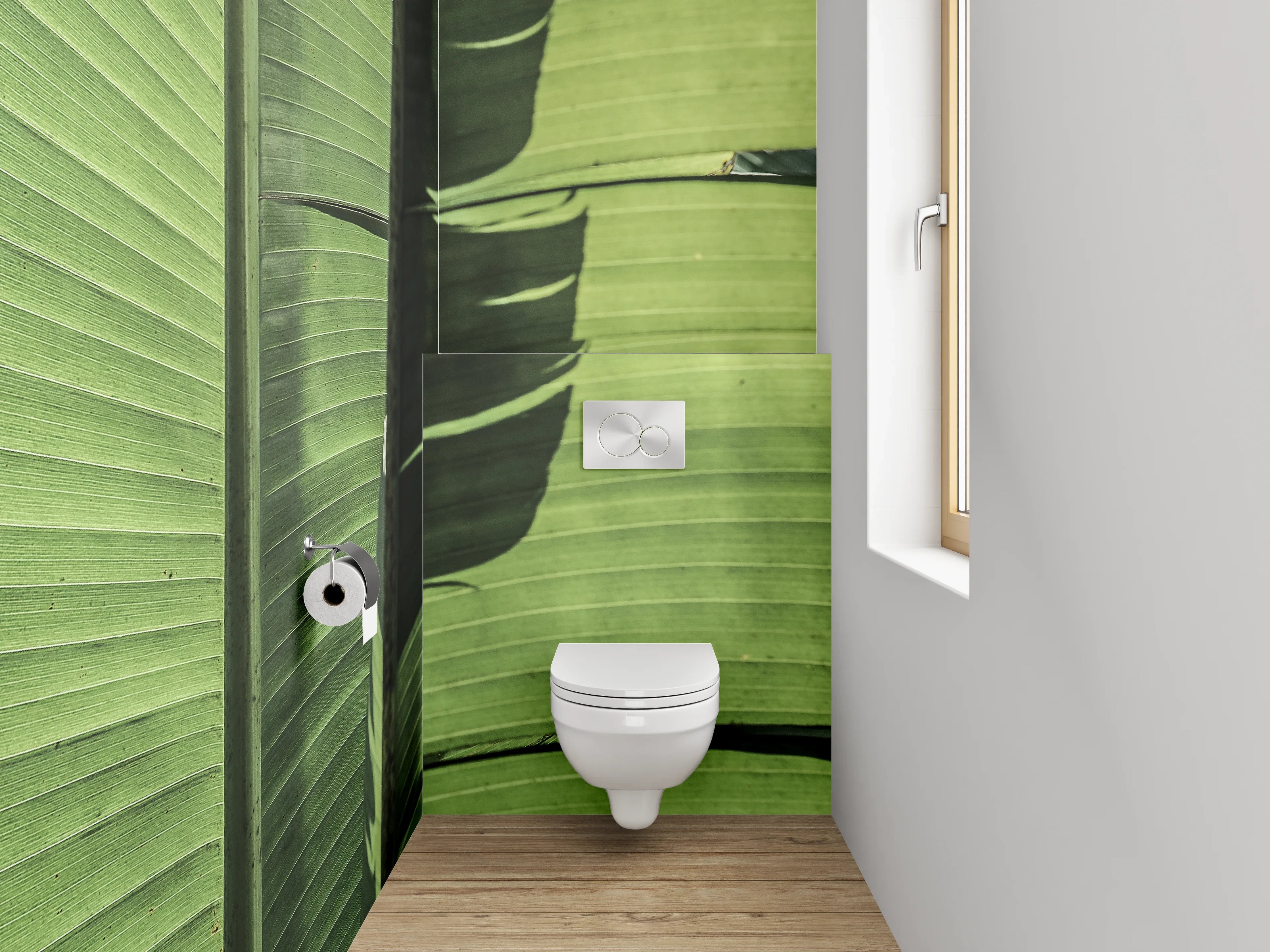 WC-Rückwand - Bananenblatt Nahaufnahme grün tropisch