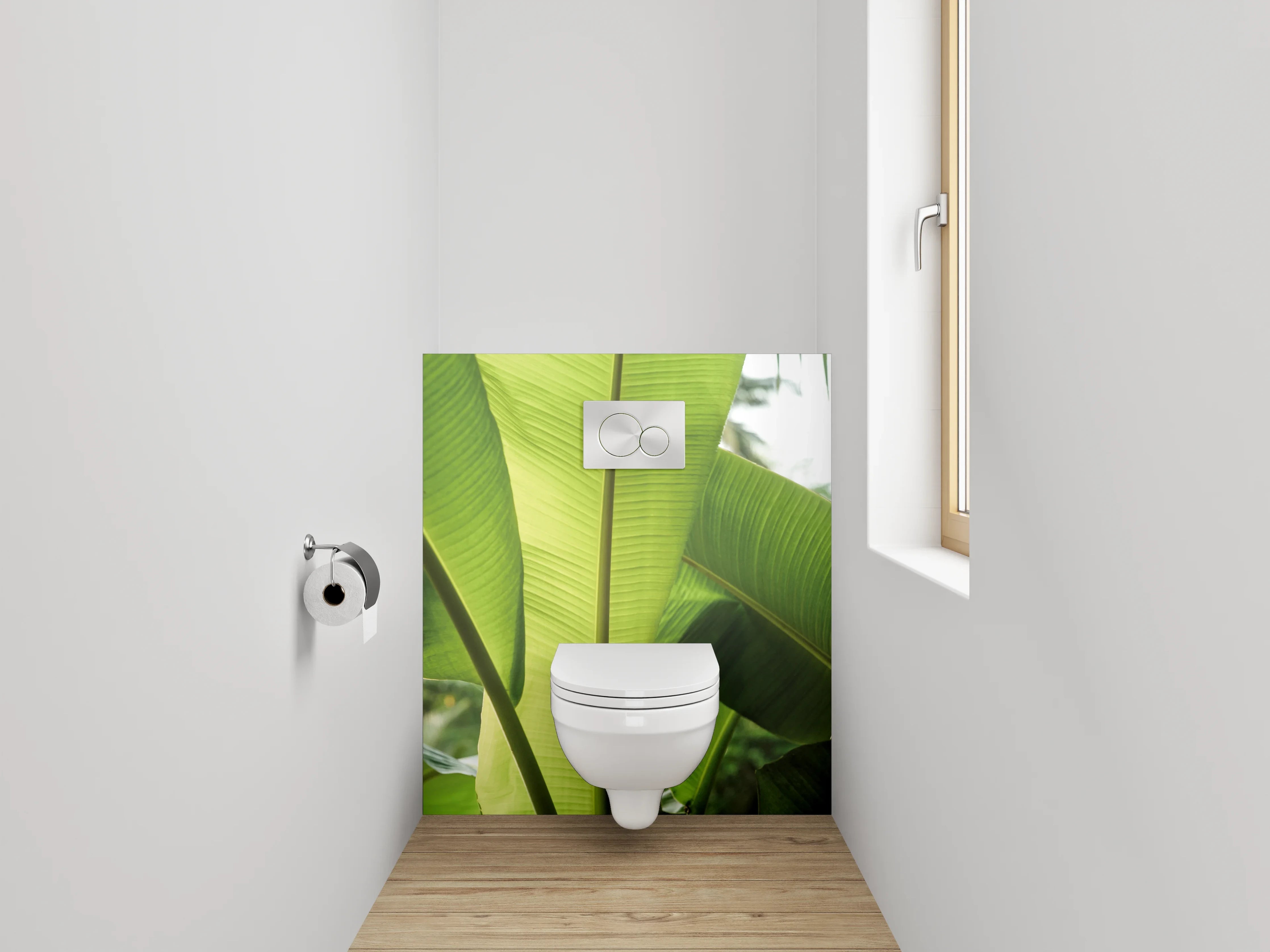 WC-Rückwand - Bananenblatt Natur Dschungel Grün