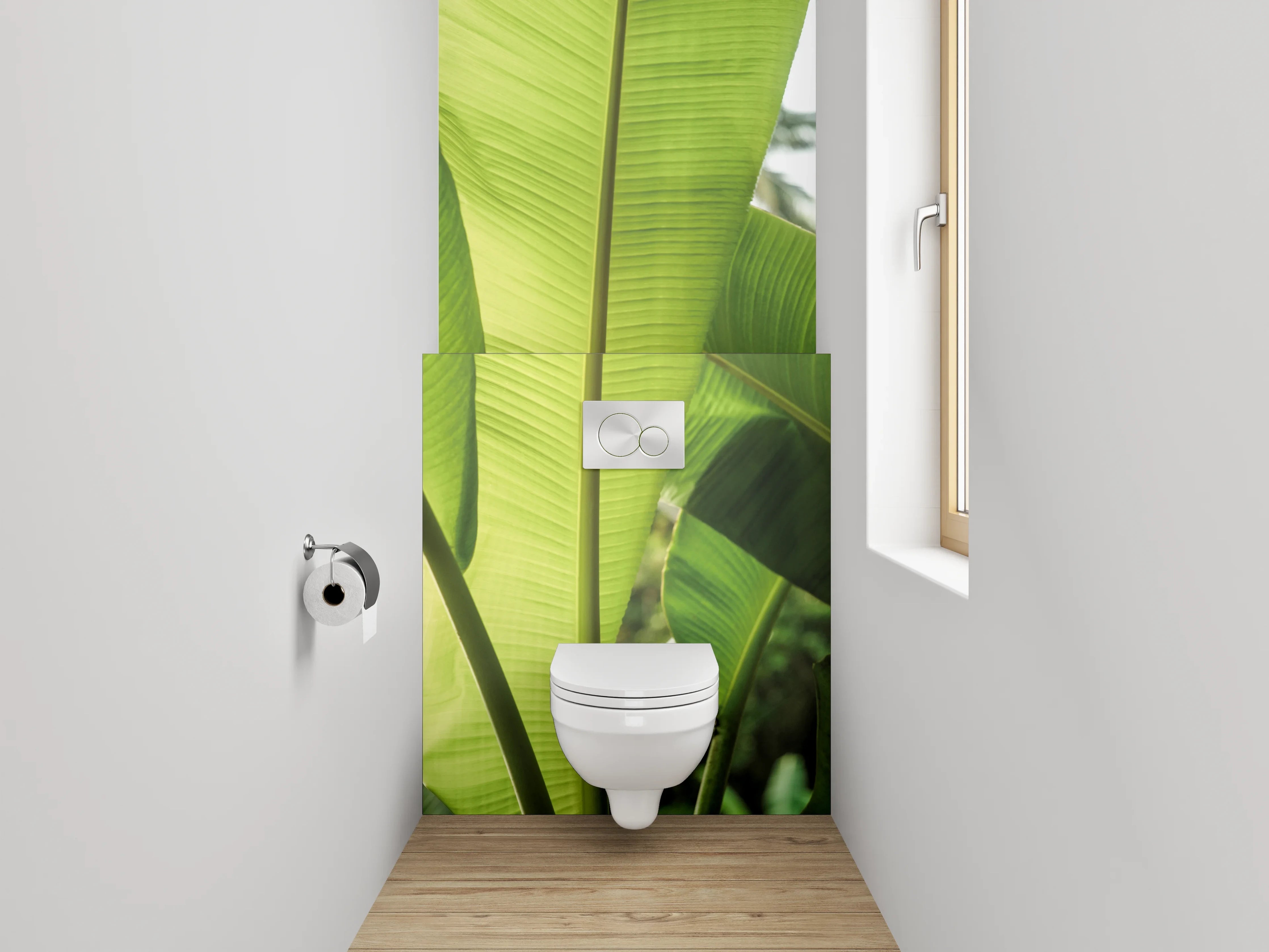 WC-Rückwand - Bananenblatt Natur Dschungel Grün