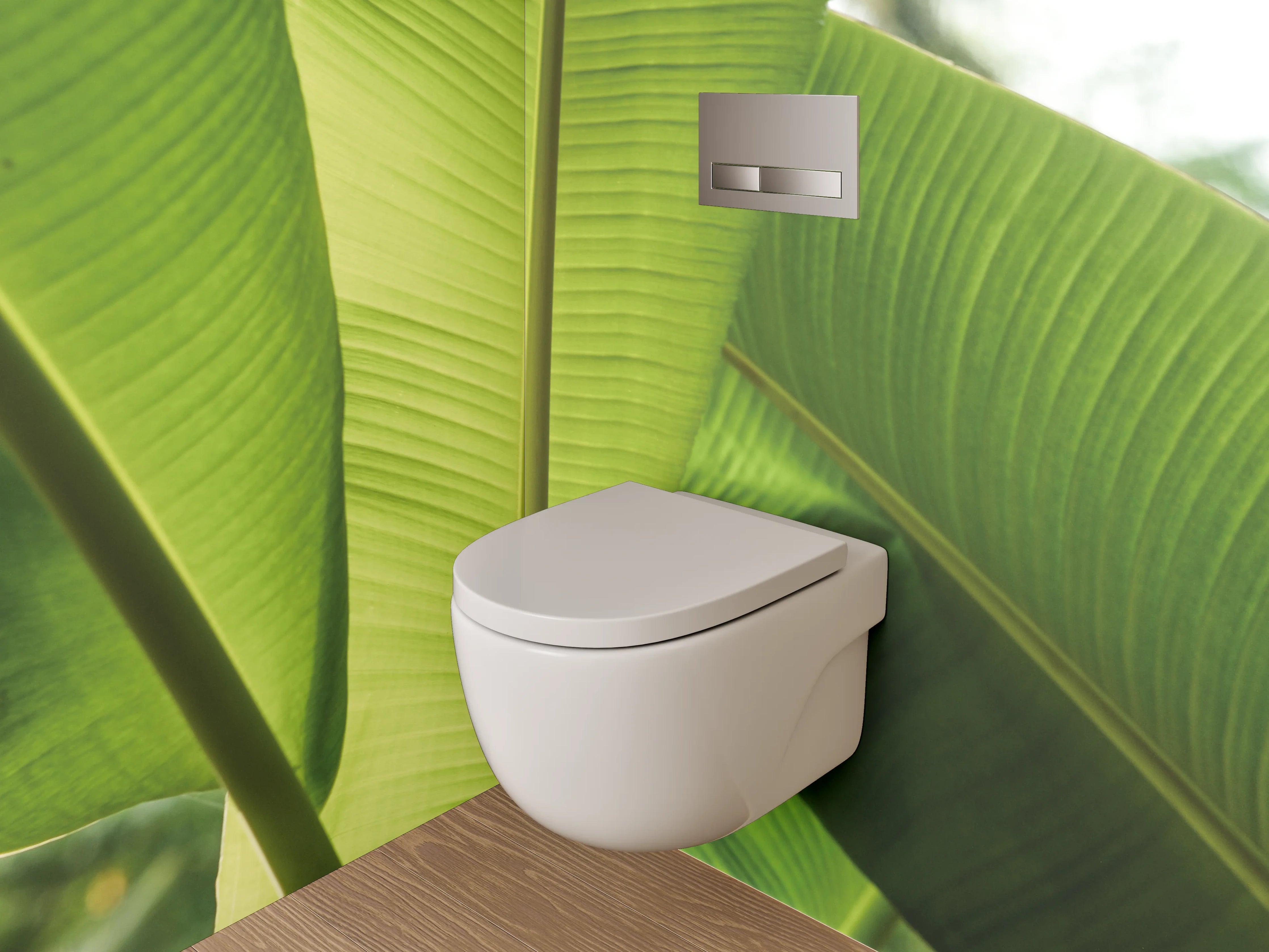 WC-Rückwand - Bananenblatt Natur Dschungel Grün