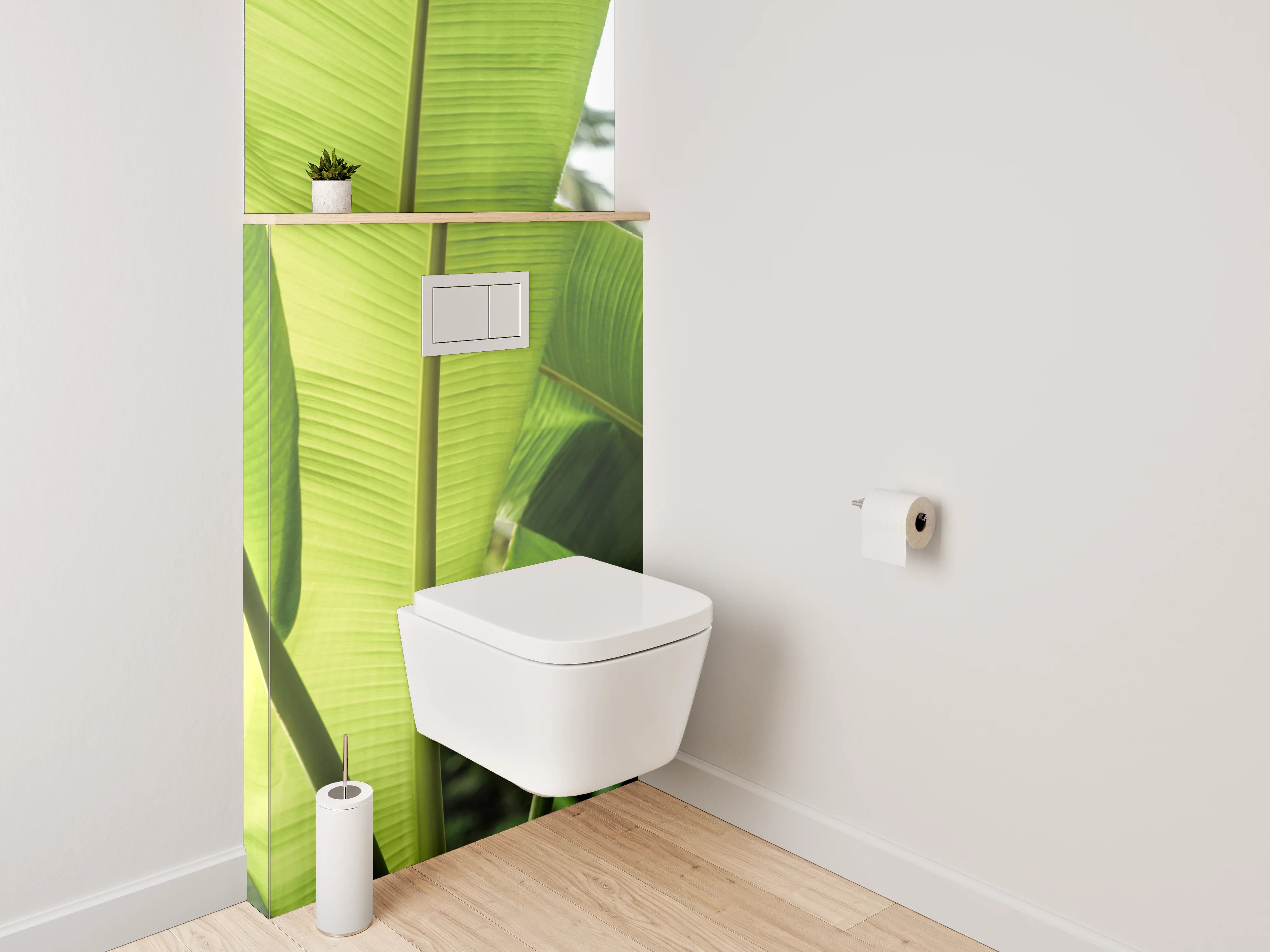 WC-Rückwand - Bananenblatt Natur Dschungel Grün
