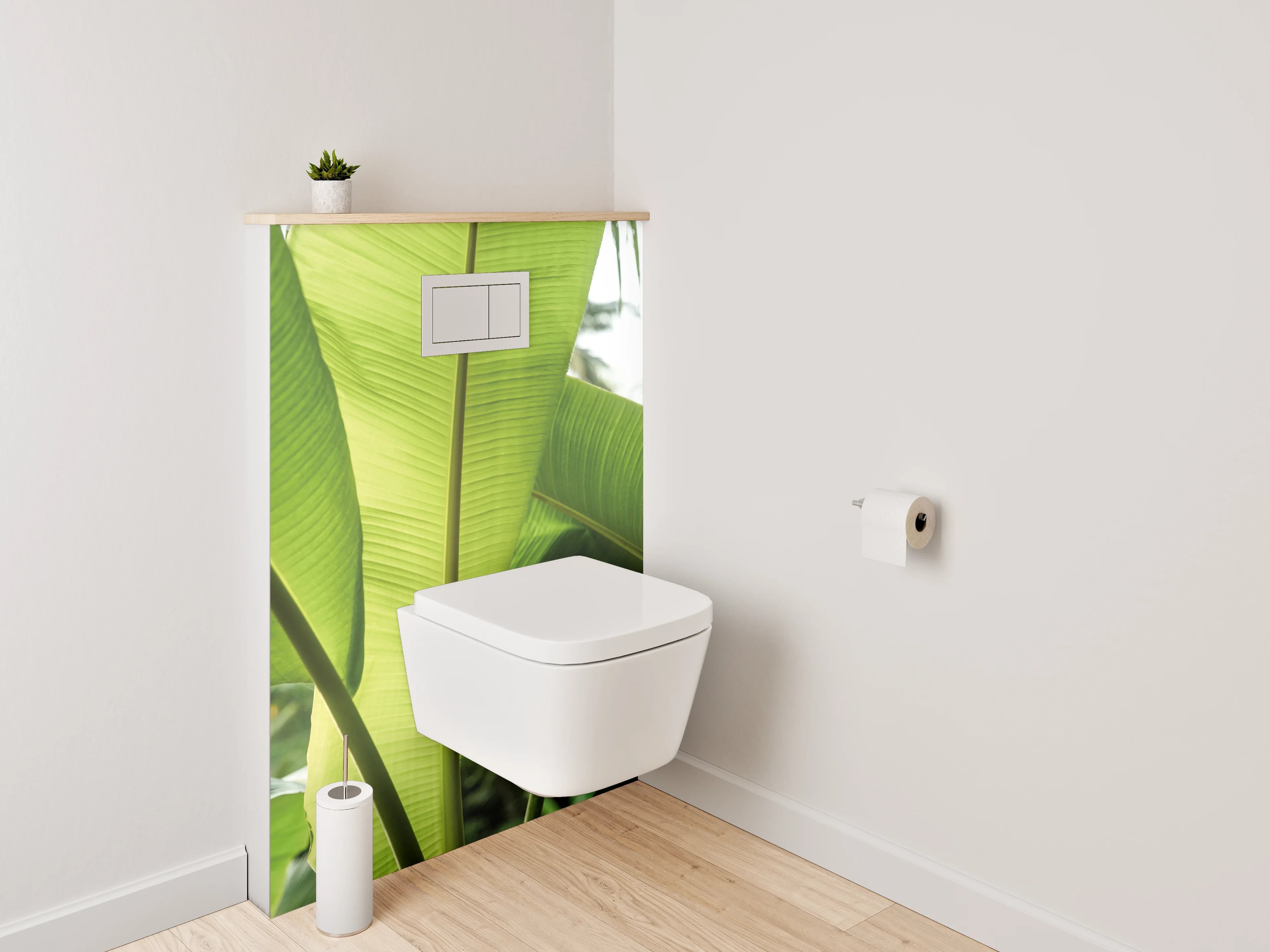 WC-Rückwand - Bananenblatt Natur Dschungel Grün