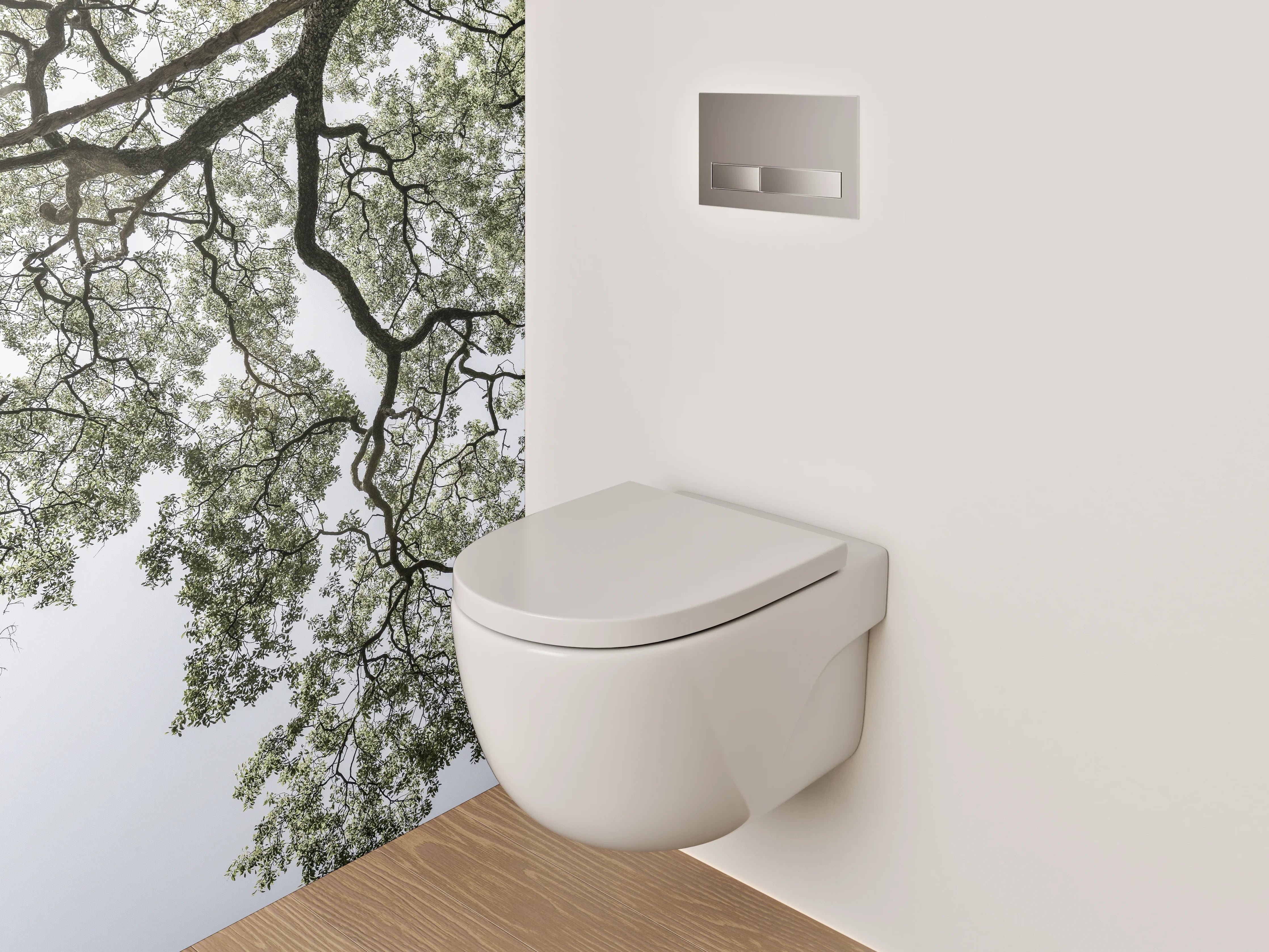 WC-Rückwand - Baumkrone mit feinen Ästen