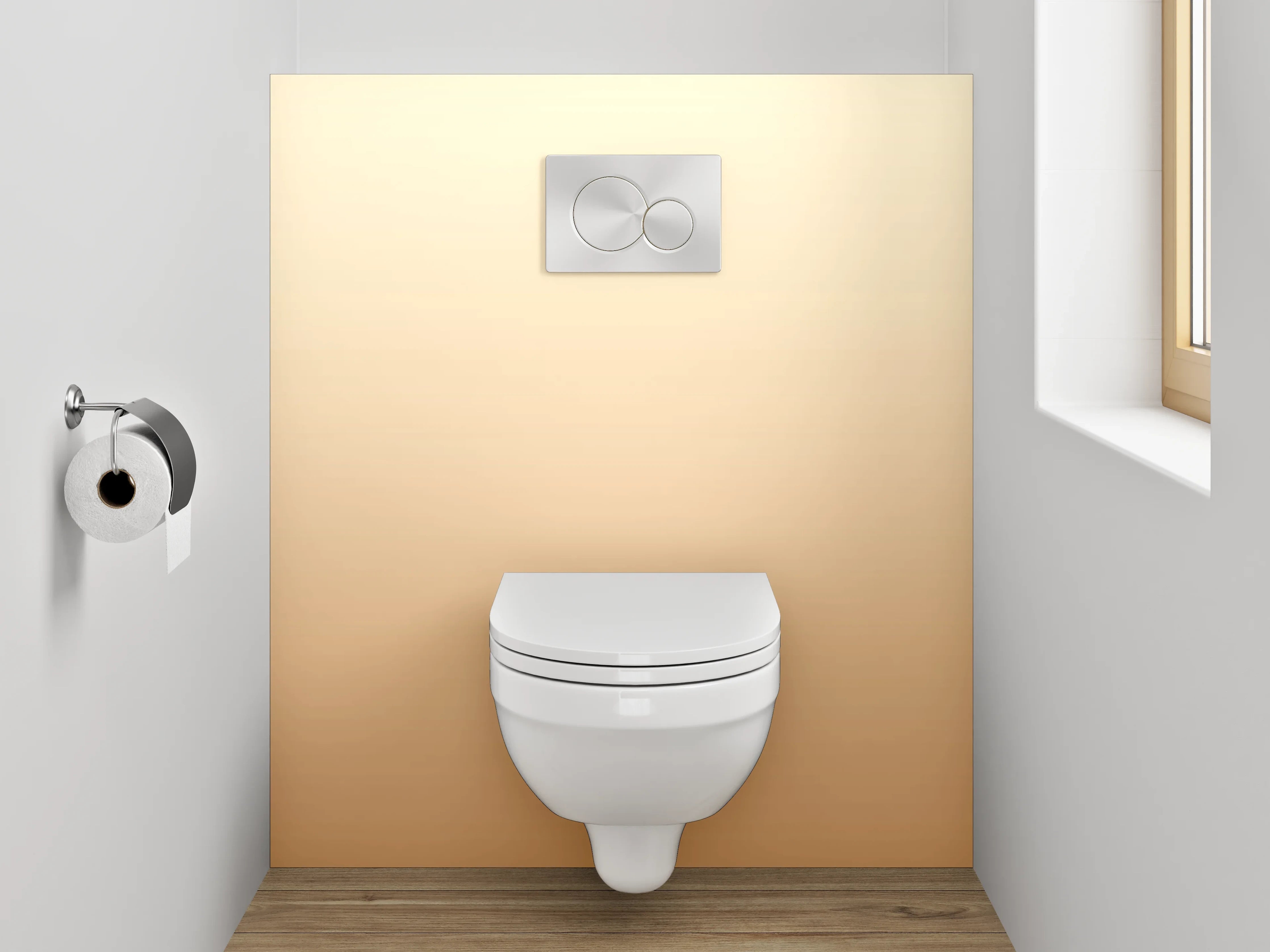 WC-Rückwand - Beige Farbverlauf modern