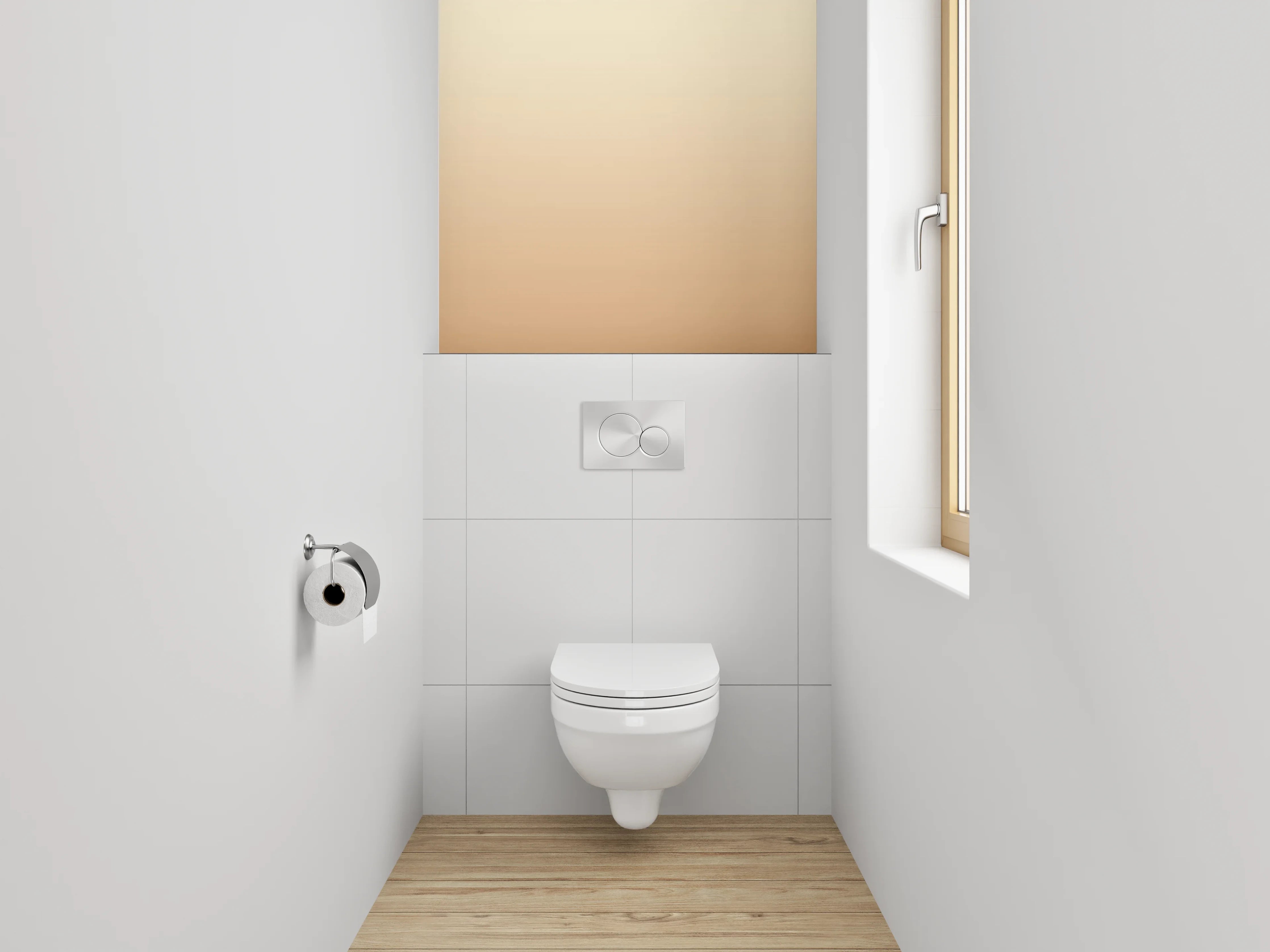 WC-Rückwand - Beige Farbverlauf modern