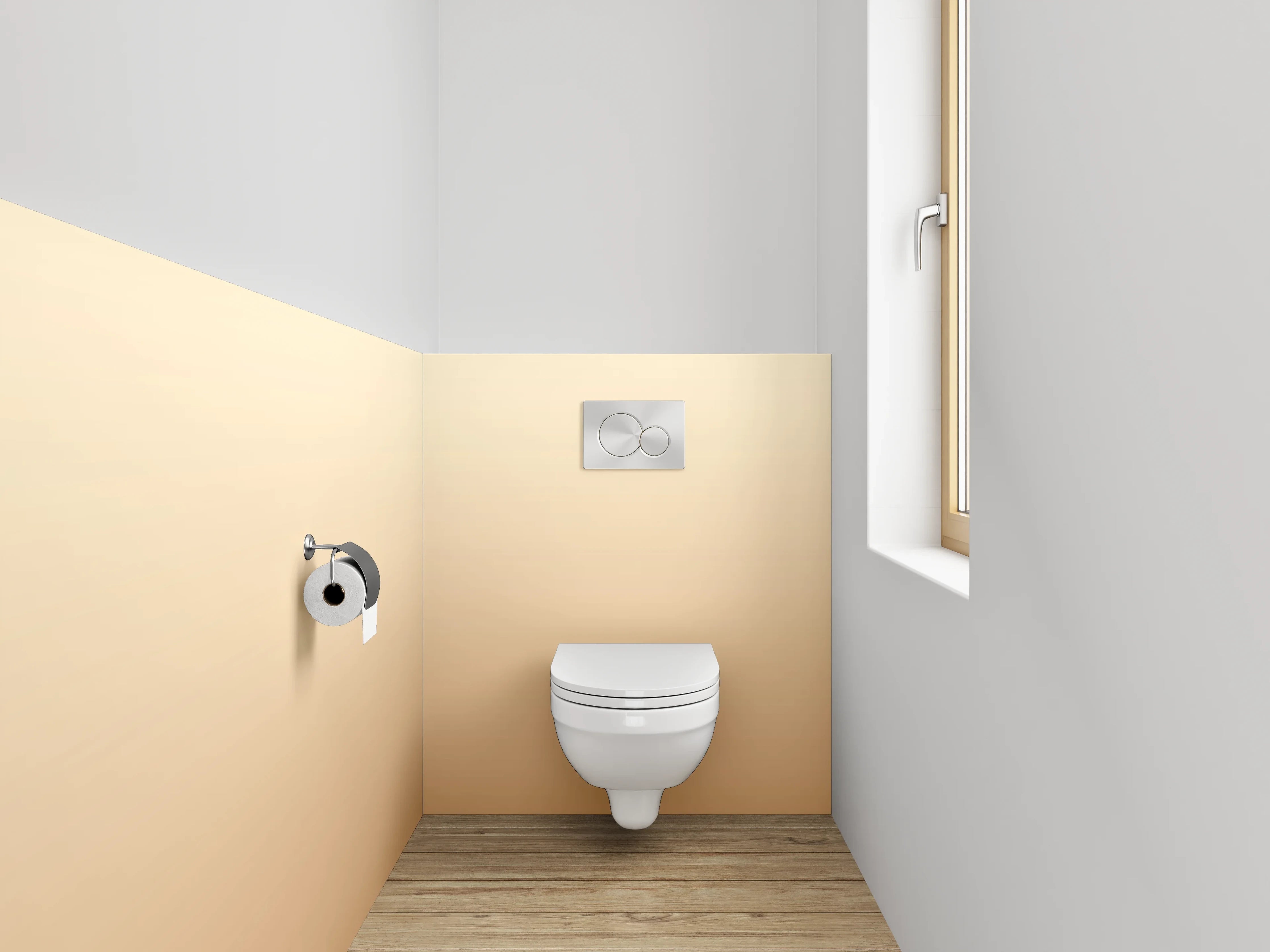 WC-Rückwand - Beige Farbverlauf modern