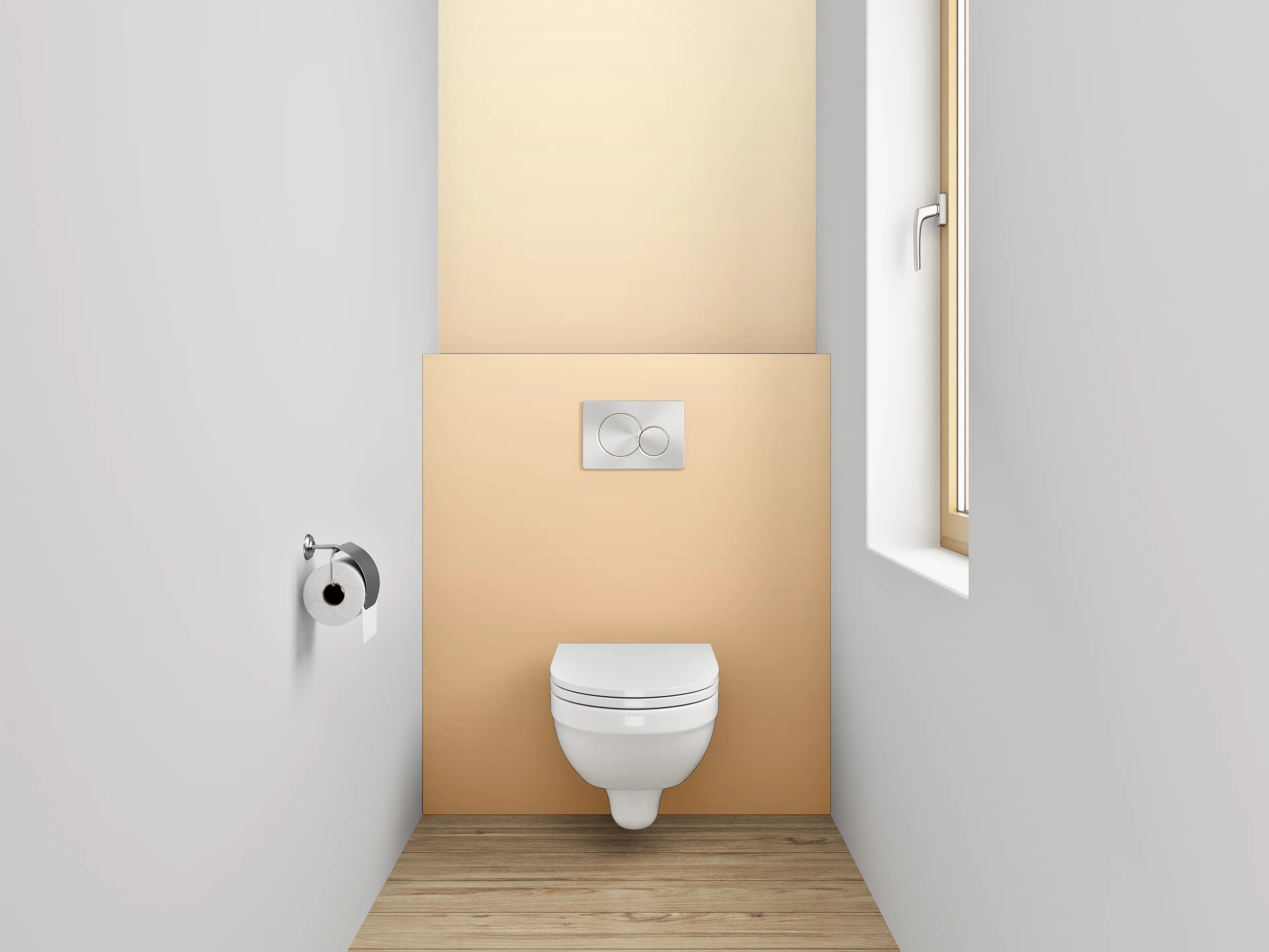 WC-Rückwand - Beige Farbverlauf modern