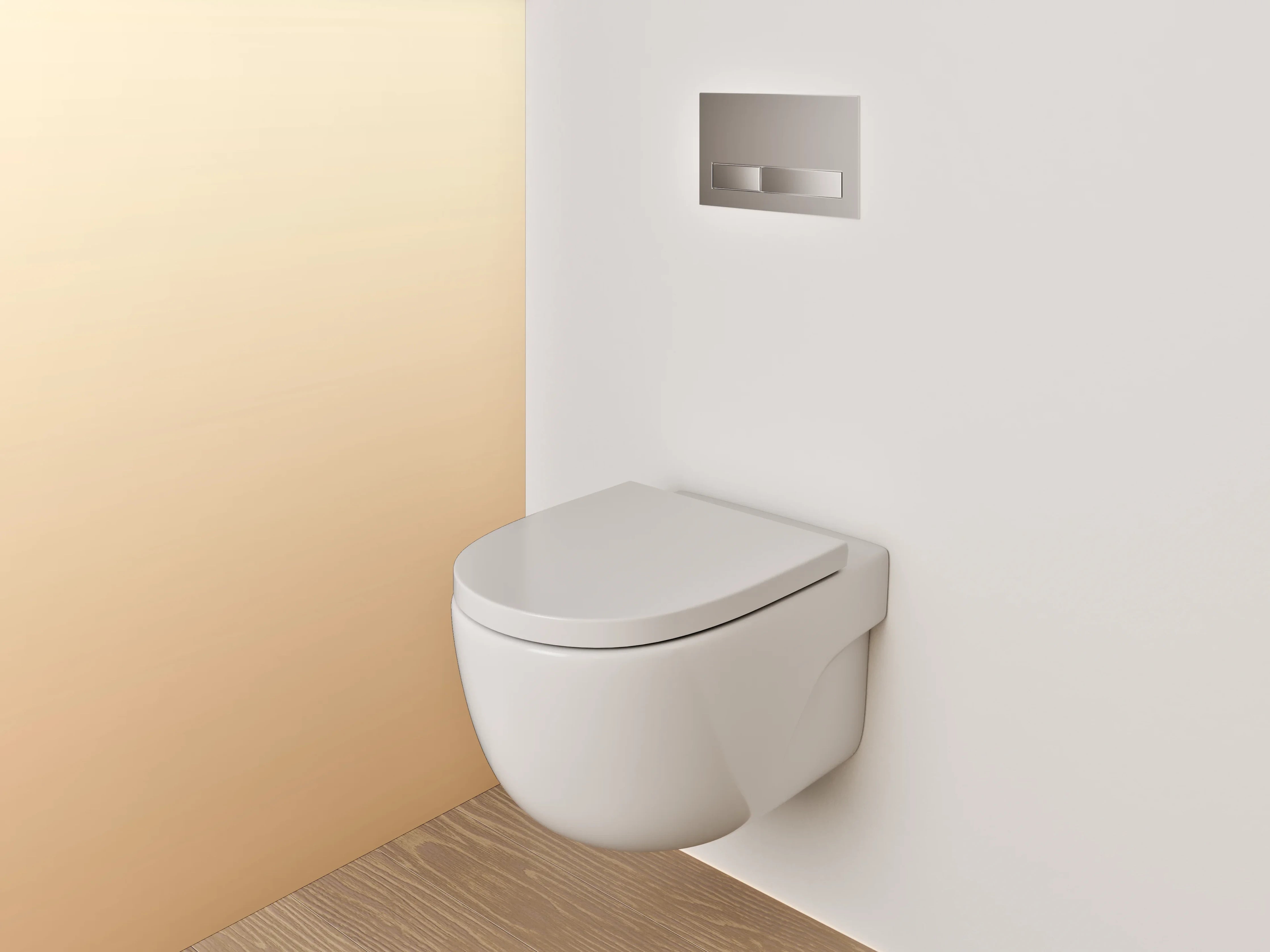 WC-Rückwand - Beige Farbverlauf modern