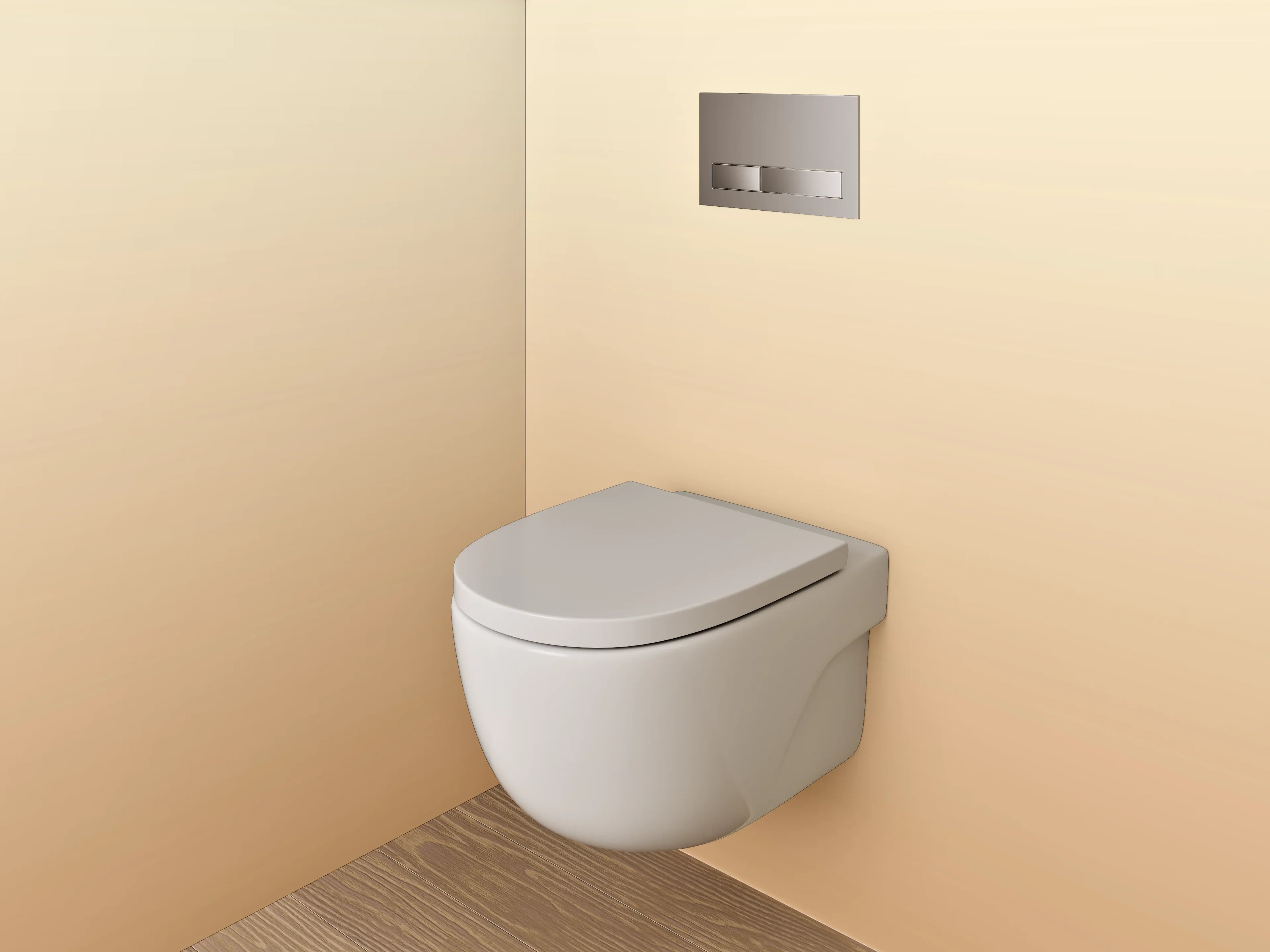 WC-Rückwand - Beige Farbverlauf modern