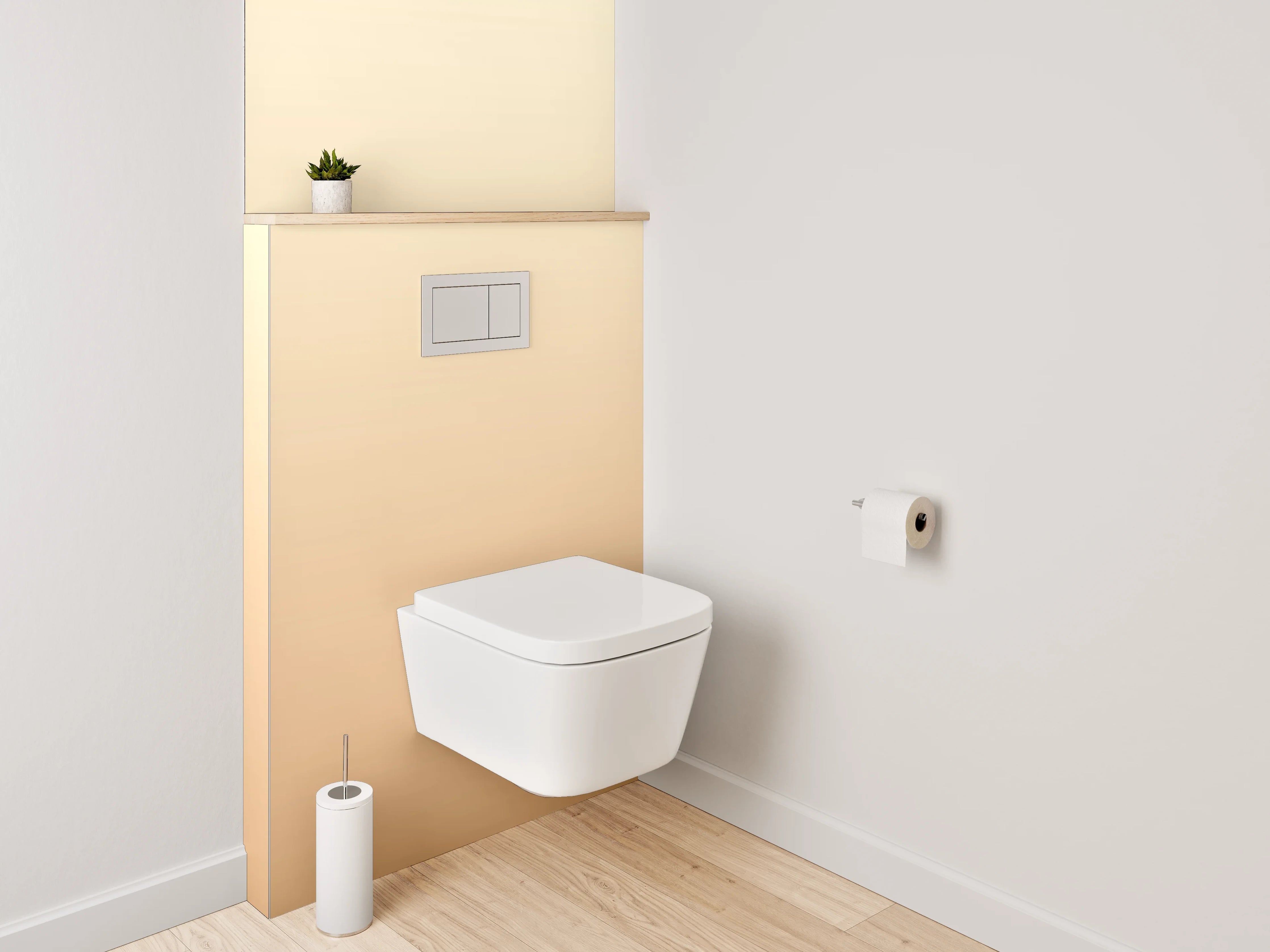 WC-Rückwand - Beige Farbverlauf modern