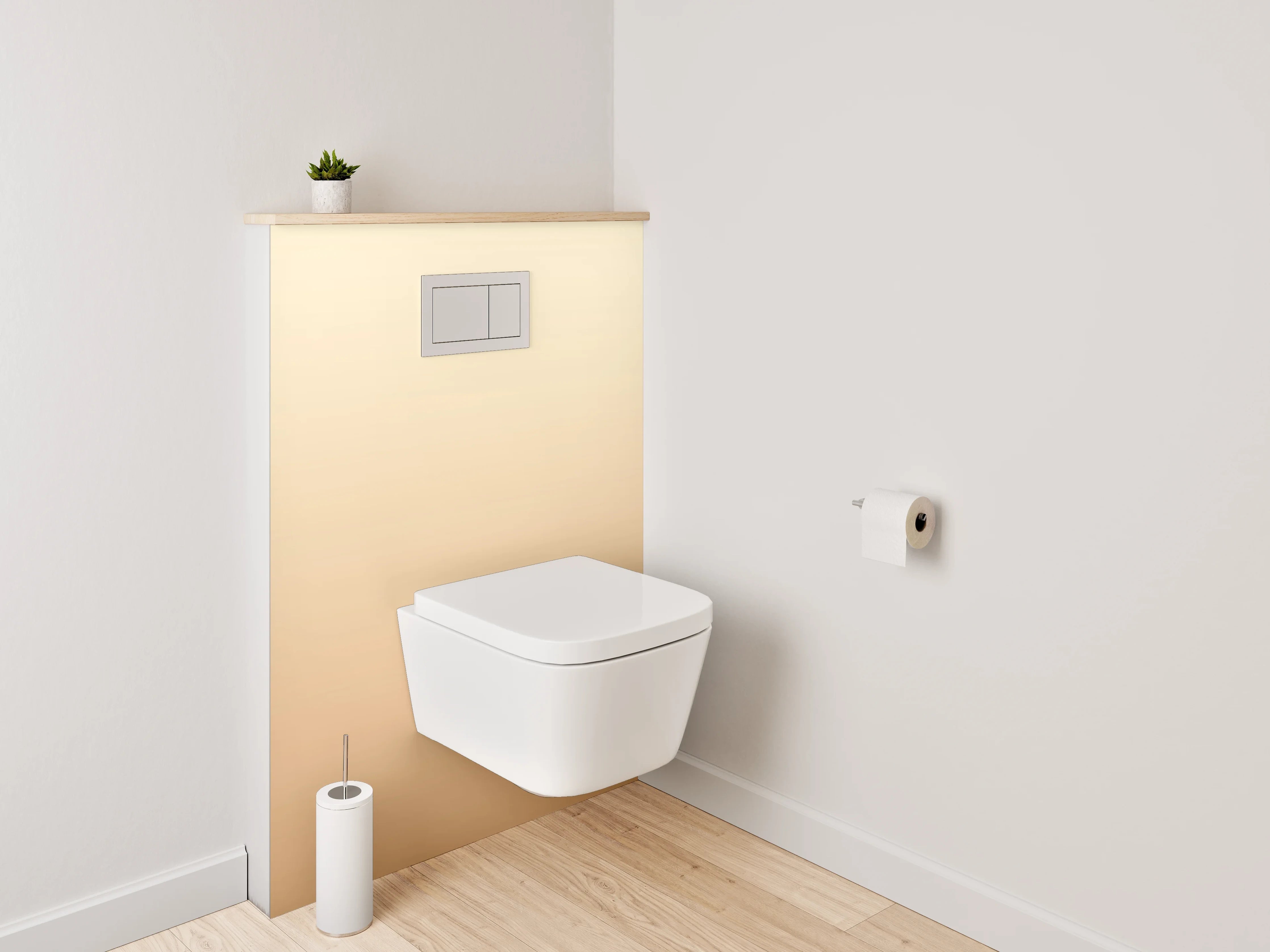 WC-Rückwand - Beige Farbverlauf modern