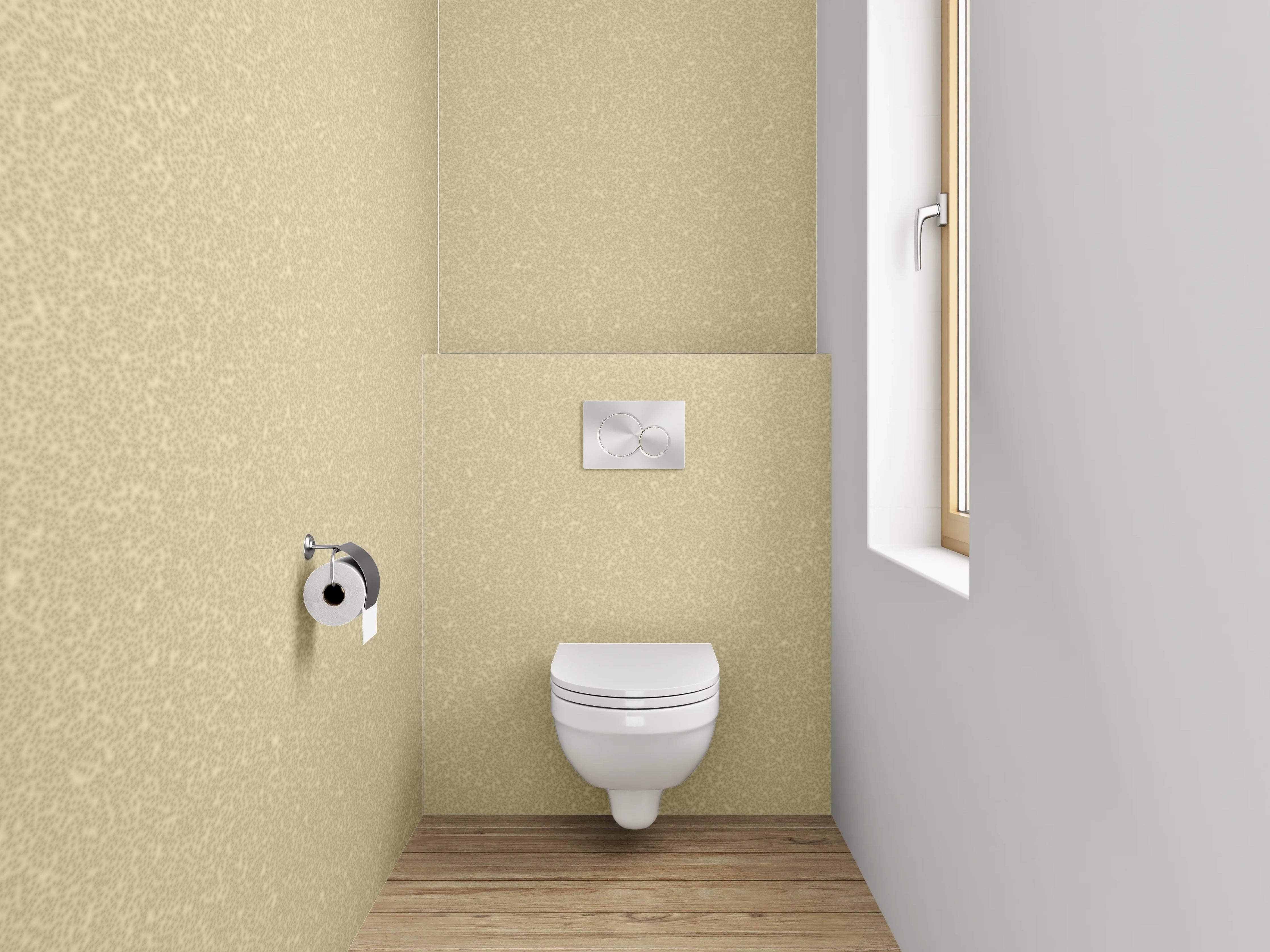 WC-Rückwand - Beige-Goldene Glitter-Textur