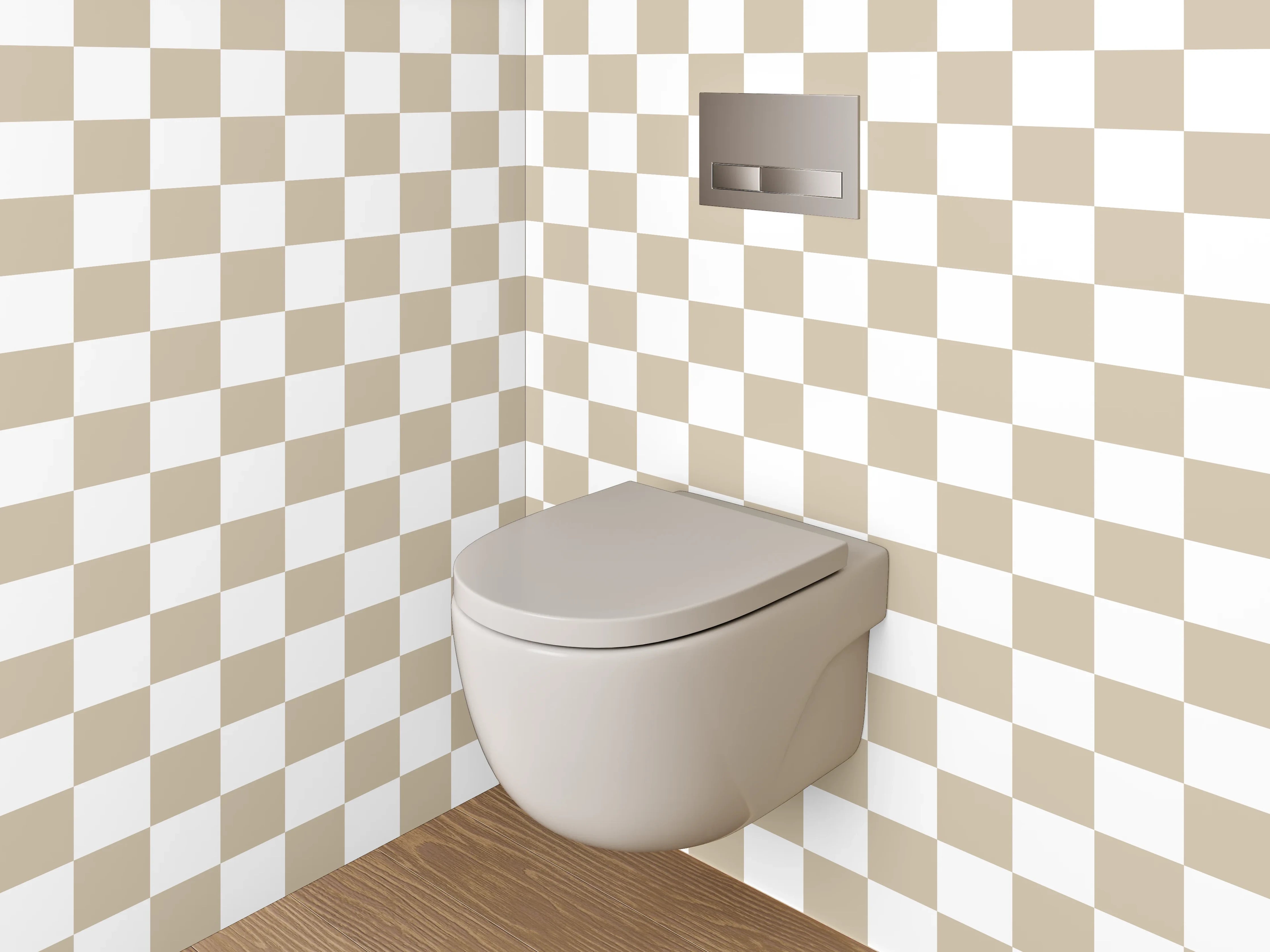WC-Rückwand - Beige Kachelmuster Fliesenoptik