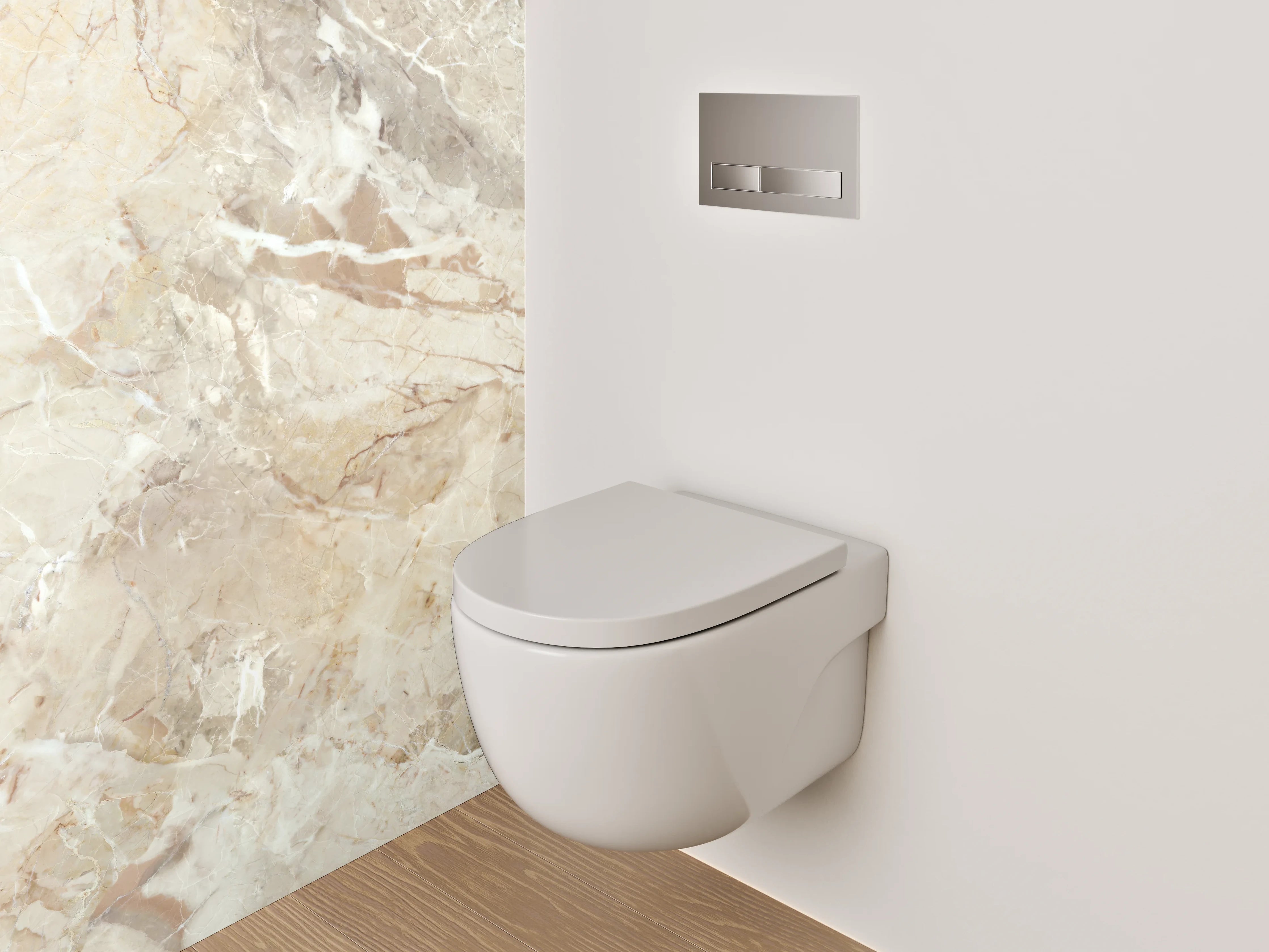 WC-Rückwand - Beige Marmoroptik modern