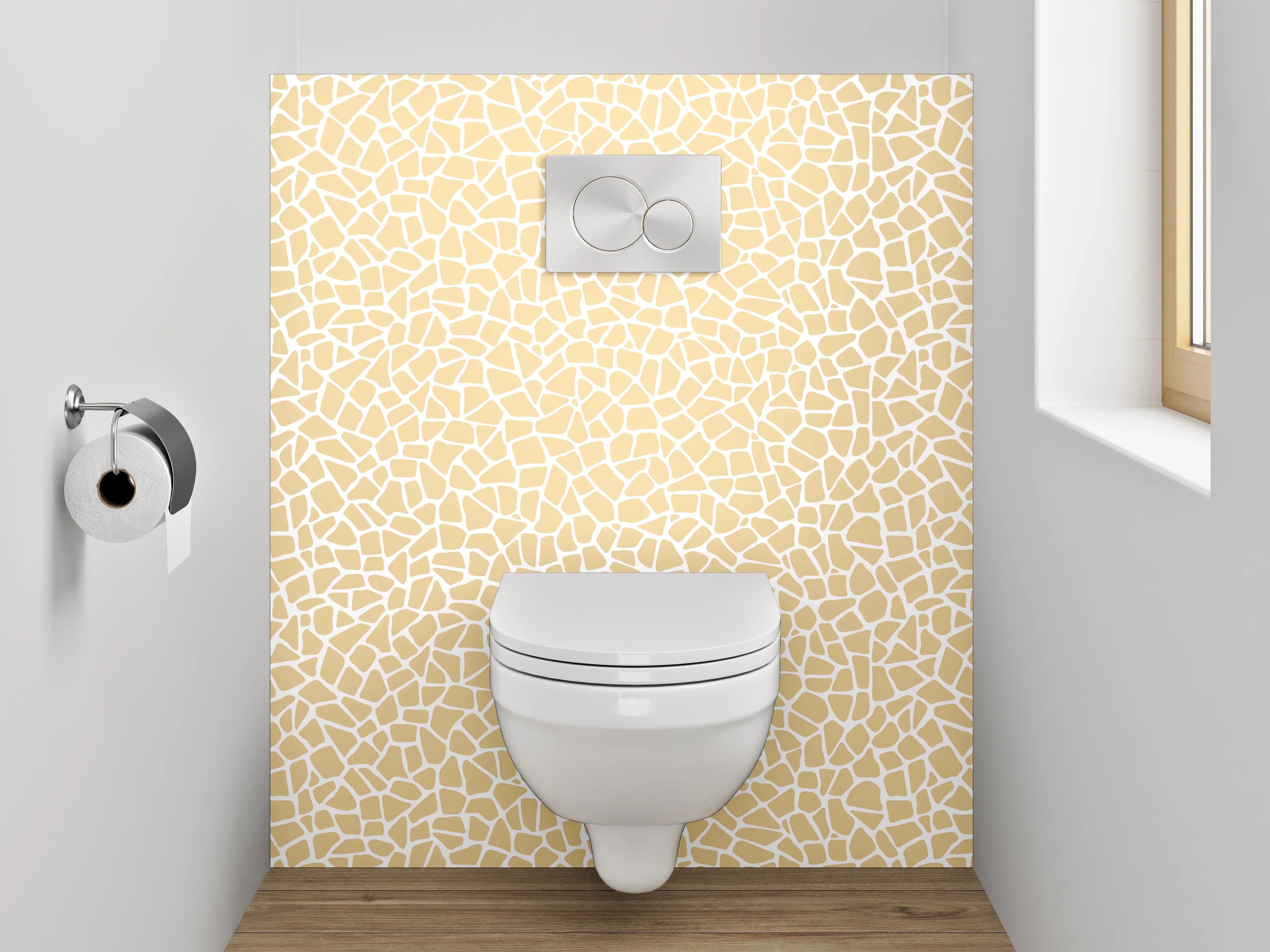 WC-Rückwand - Beige Mosaik Muster Fliesenoptik