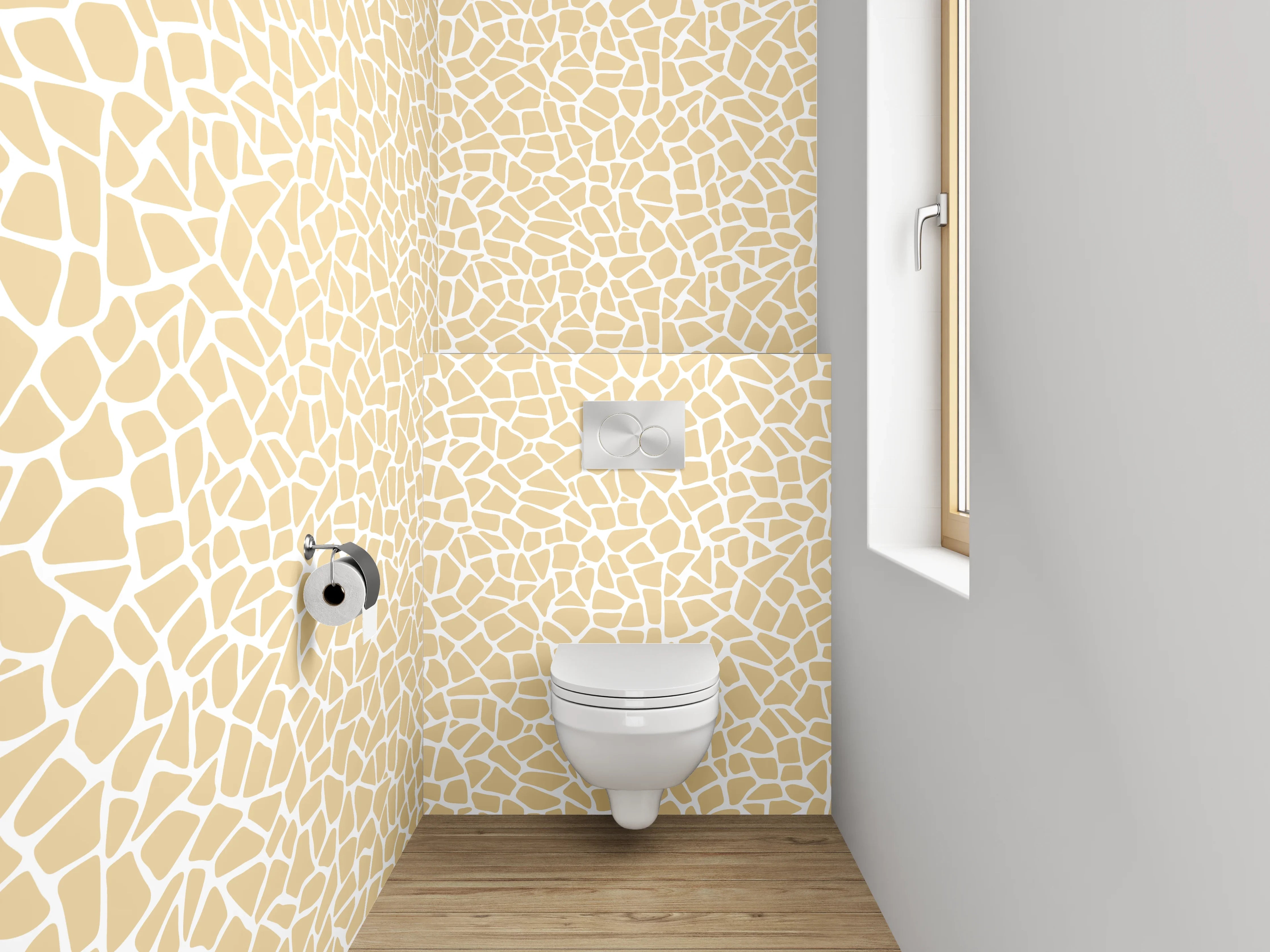 WC-Rückwand - Beige Mosaik Muster Fliesenoptik