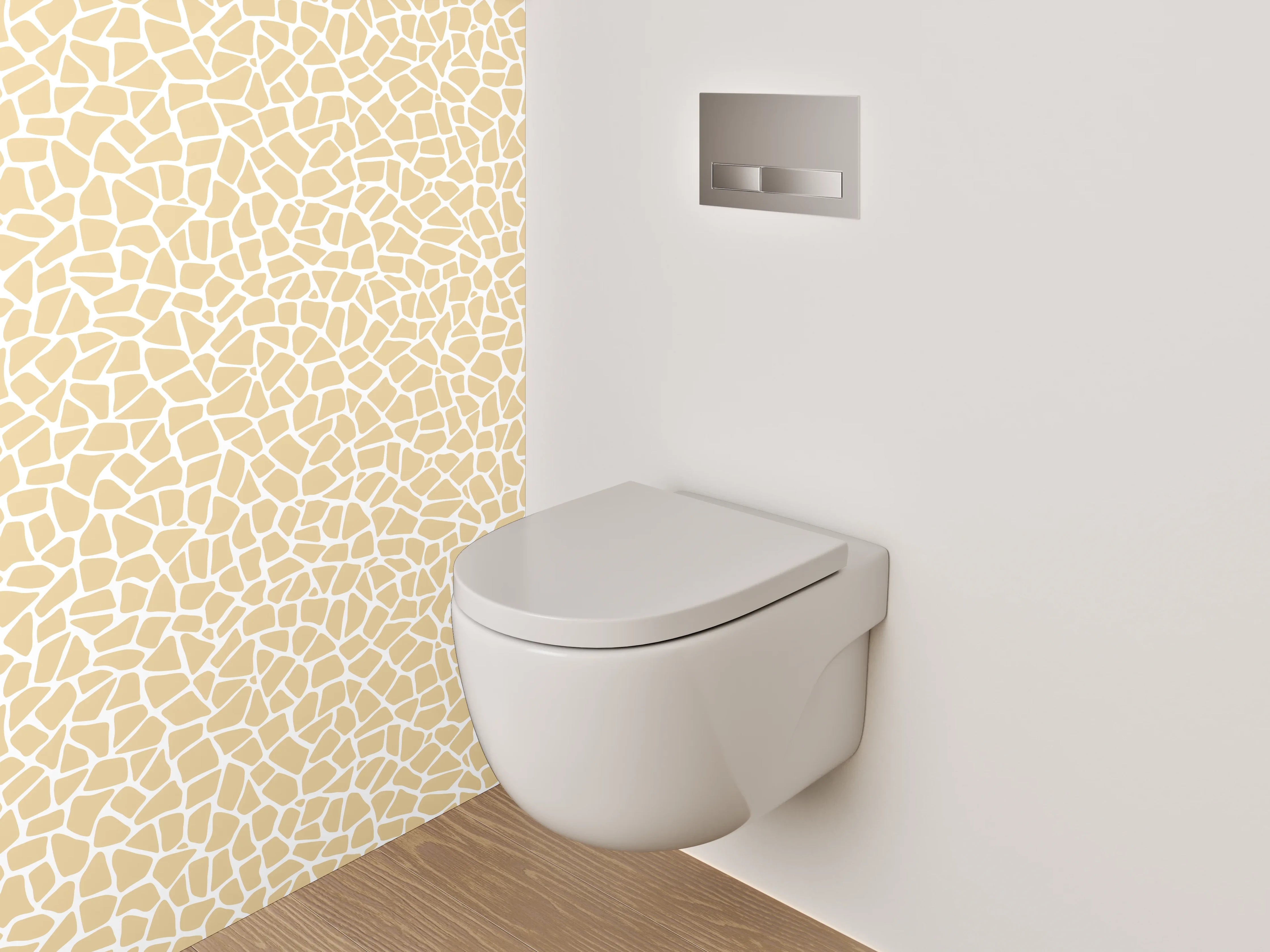 WC-Rückwand - Beige Mosaik Muster Fliesenoptik