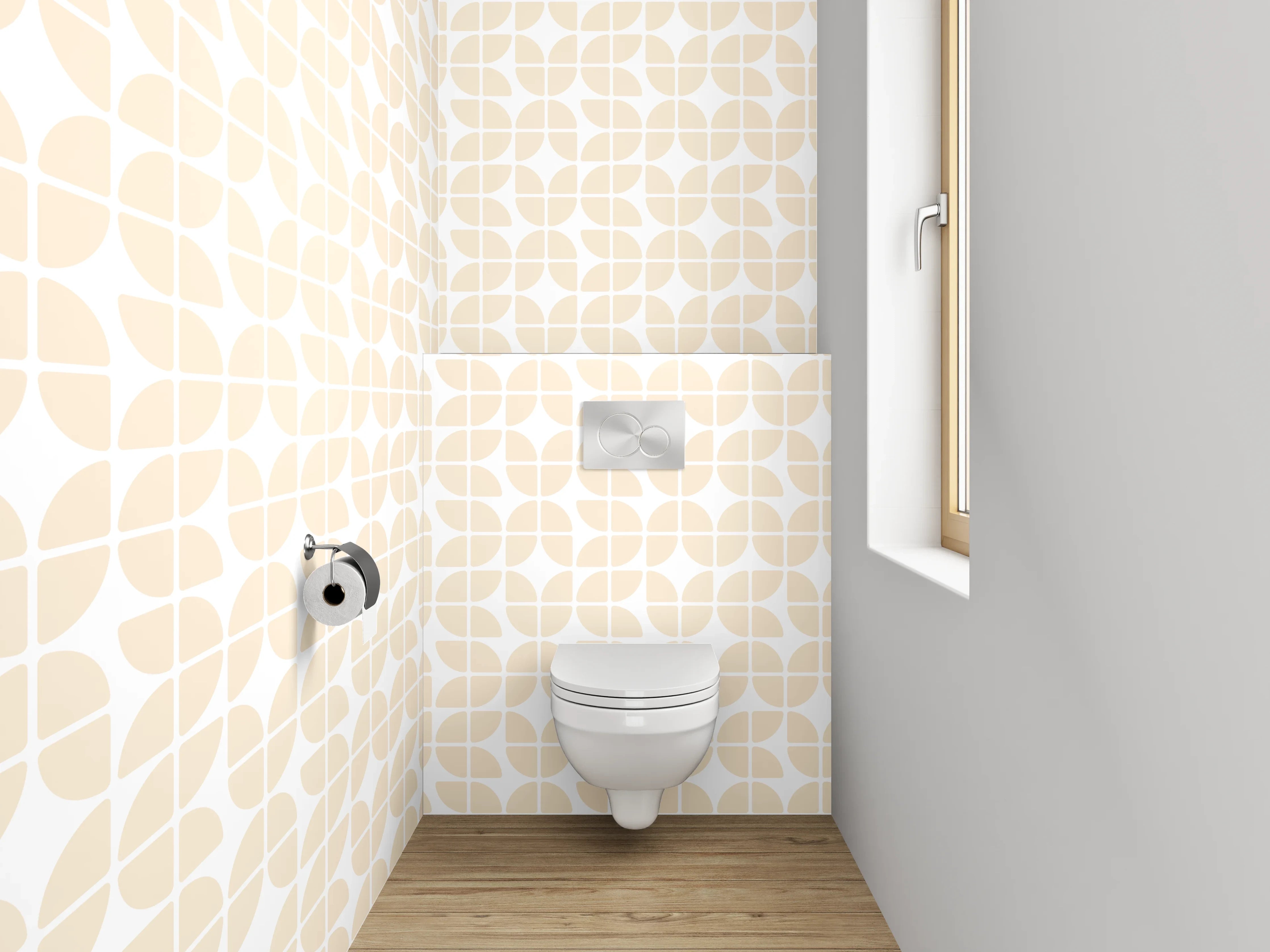 WC-Rückwand - Beige Muster Minimalistisch