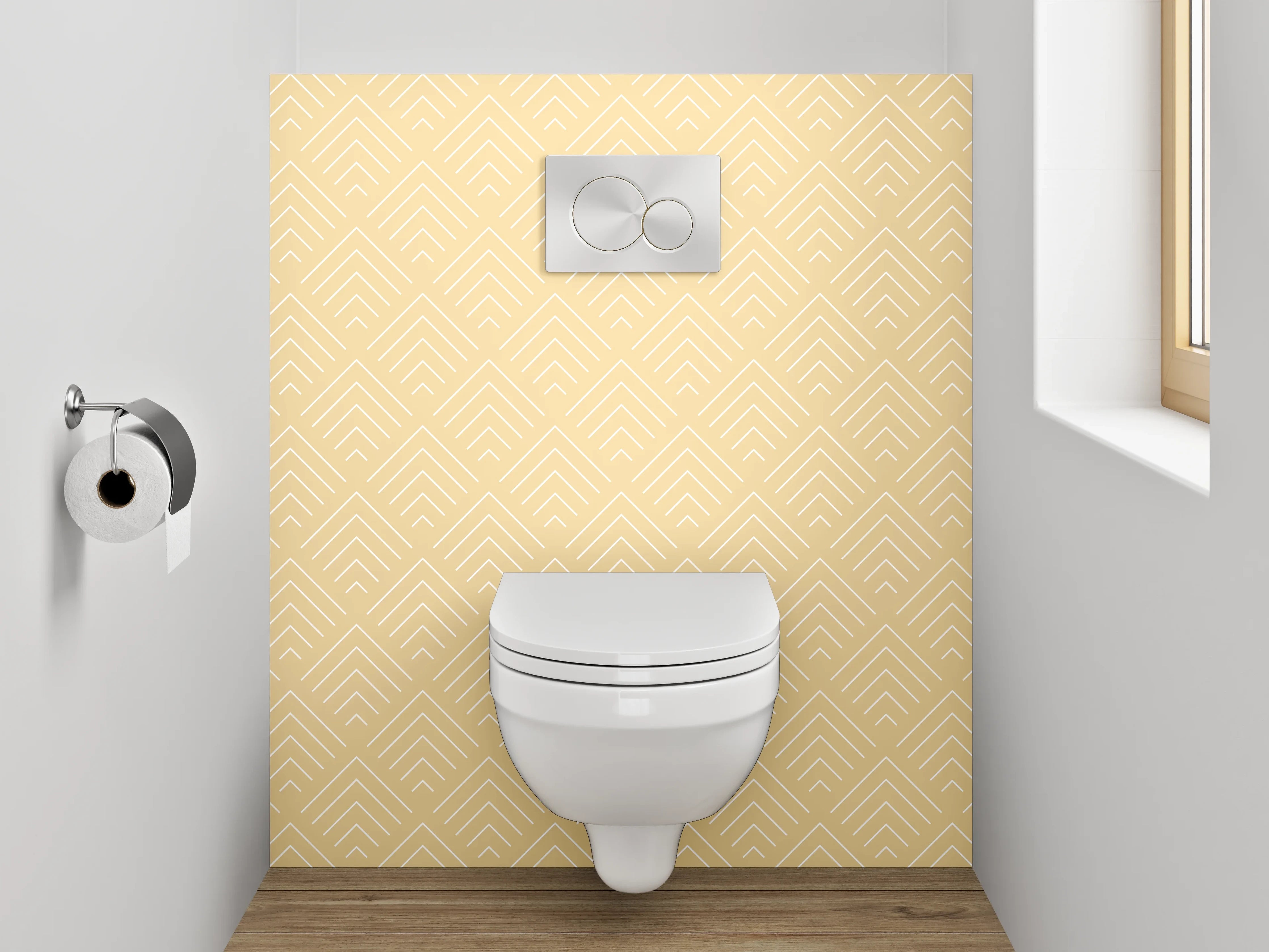 WC-Rückwand - Beige Retro Muster Tapete