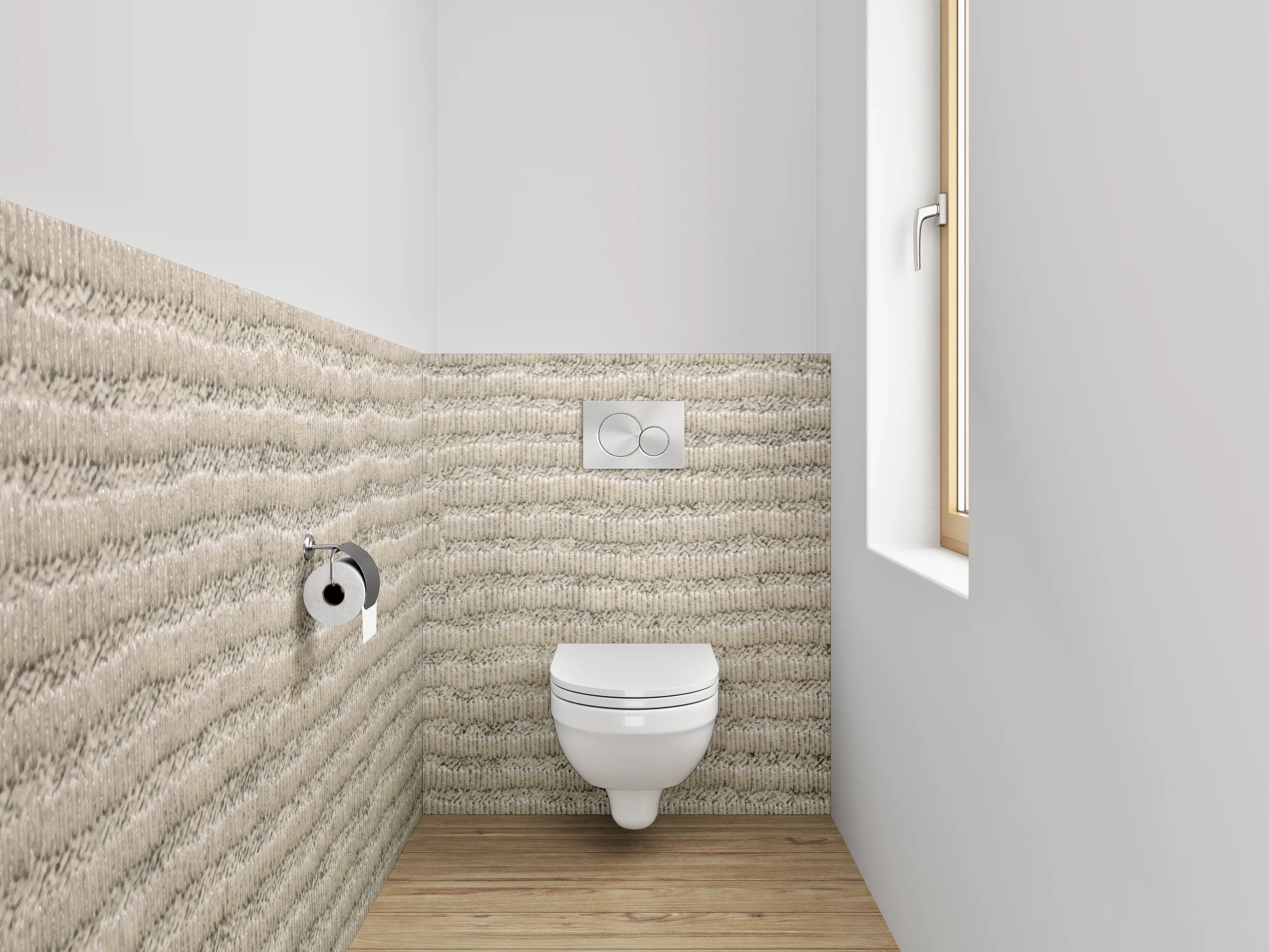 WC-Rückwand - Beige Struktur Muster modern