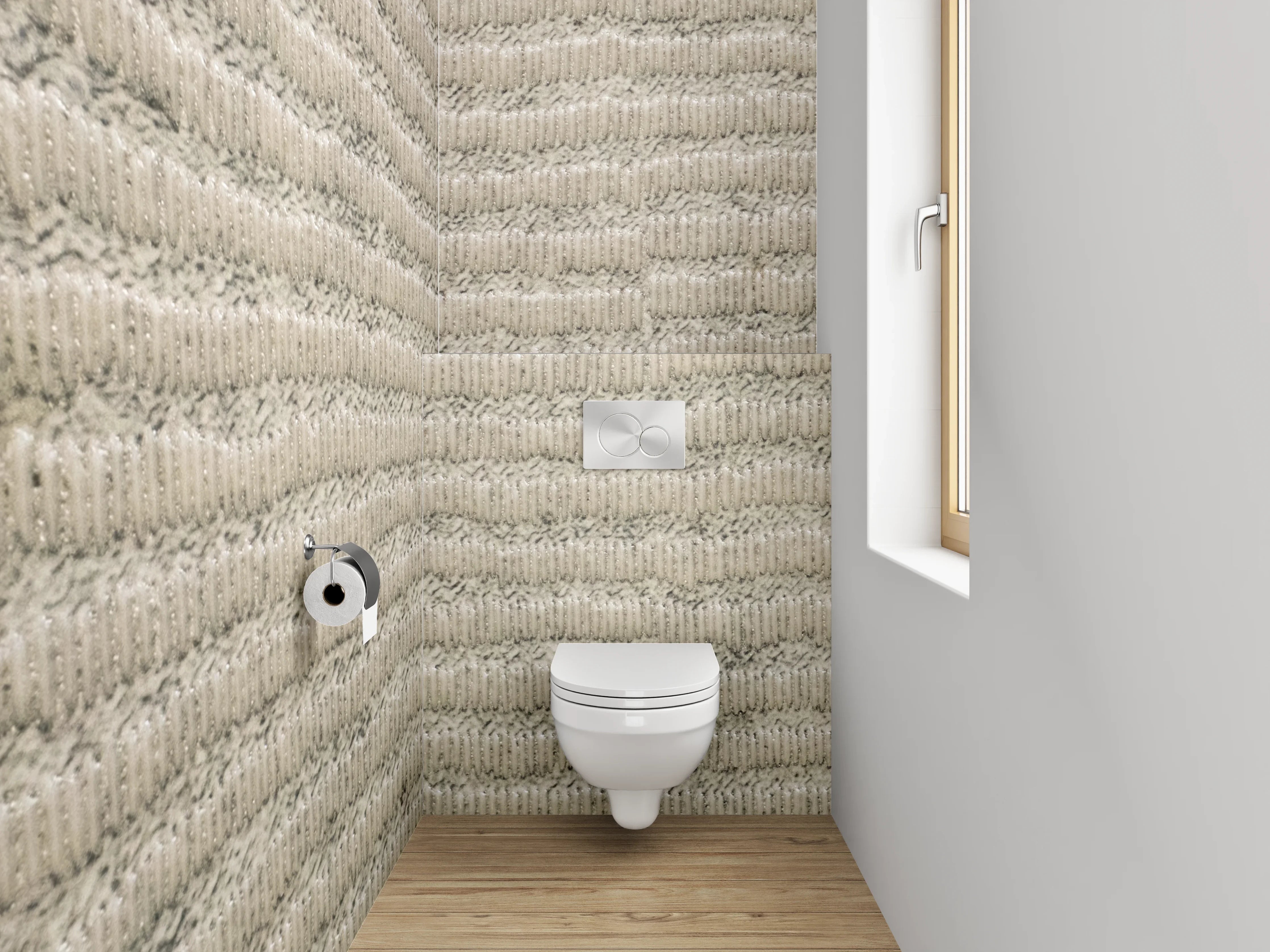 WC-Rückwand - Beige Struktur Muster modern