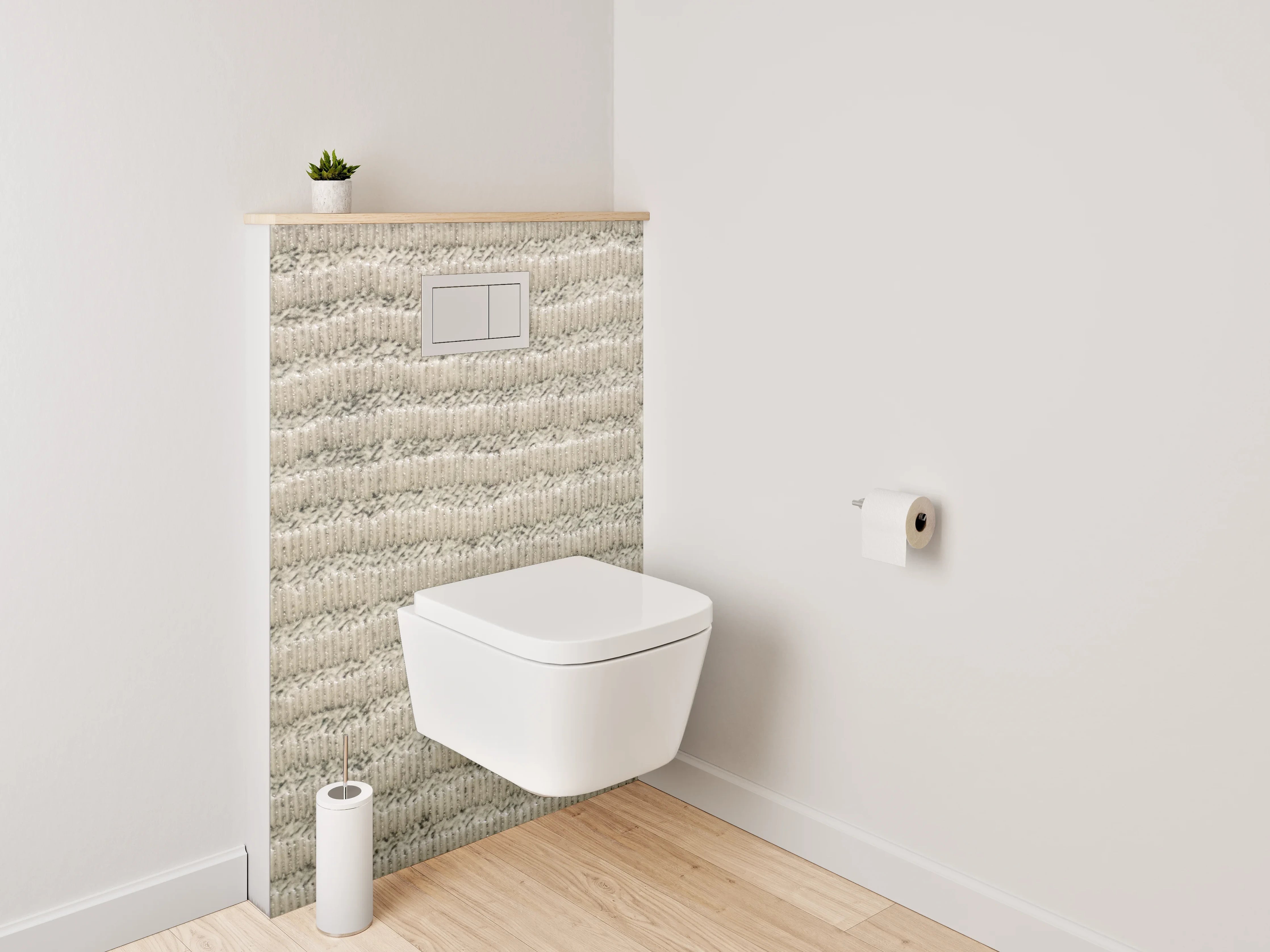 WC-Rückwand - Beige Struktur Muster modern