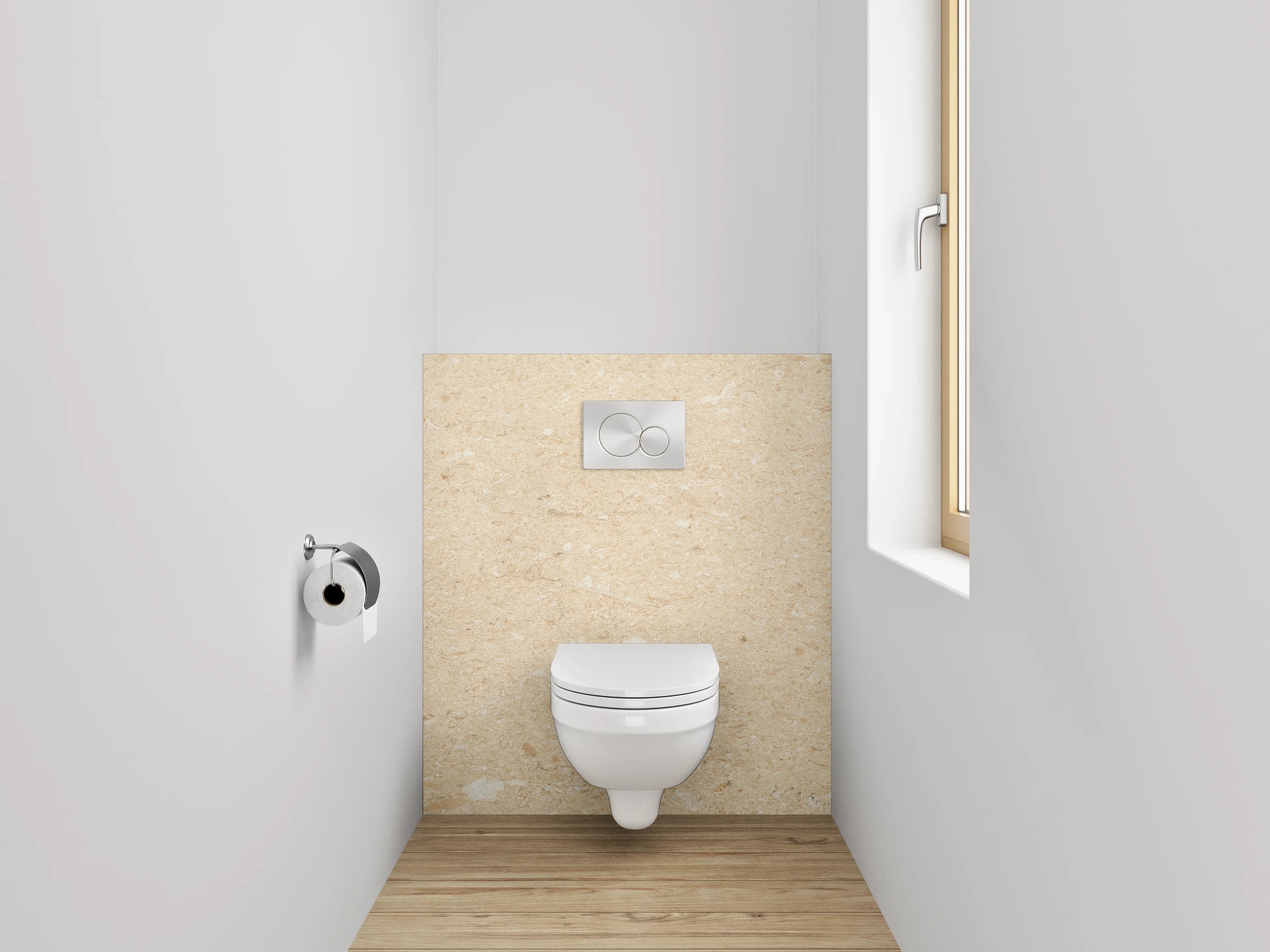 WC-Rückwand - Beige-Textur mit Naturmuster