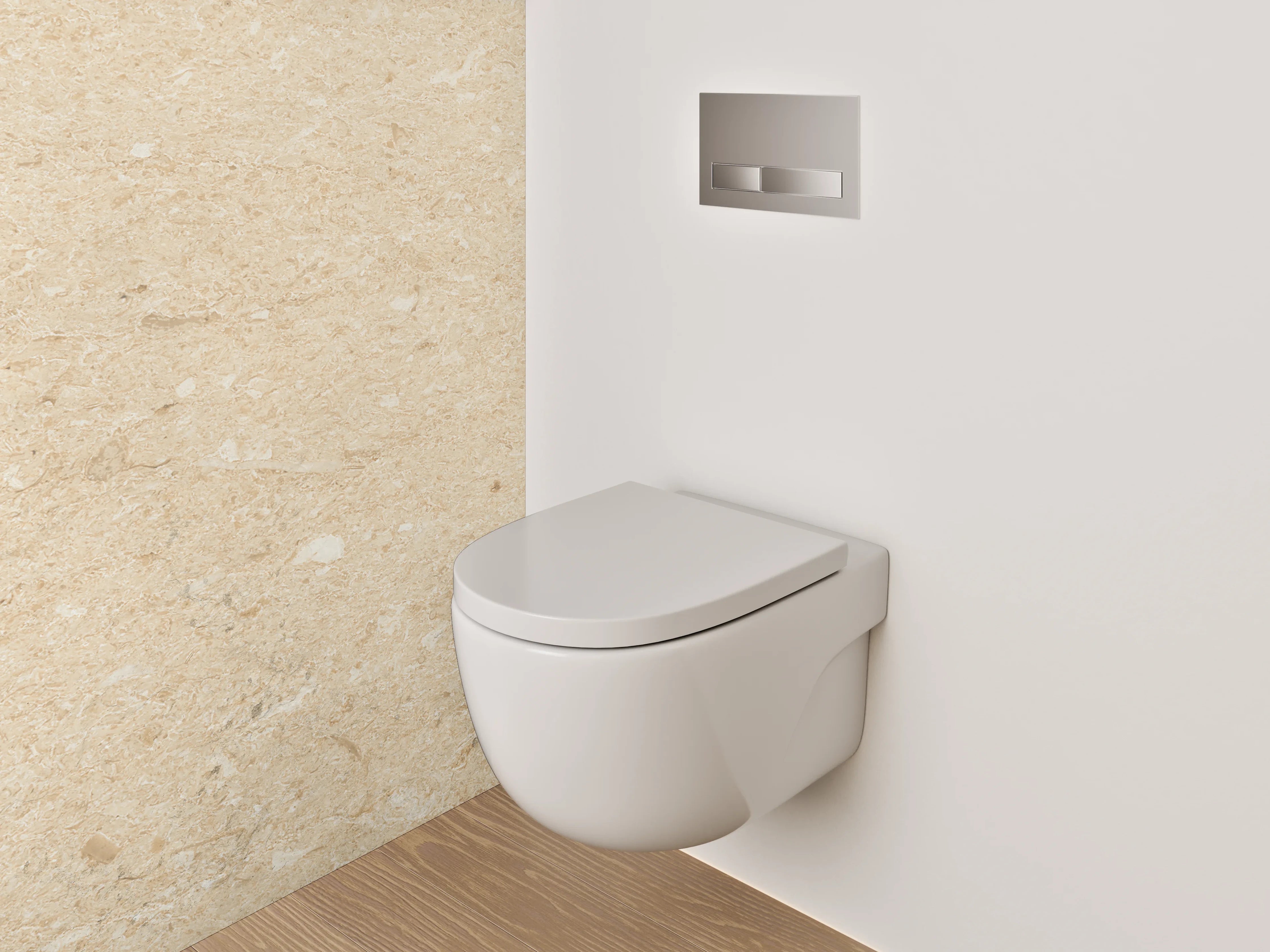 WC-Rückwand - Beige-Textur mit Naturmuster