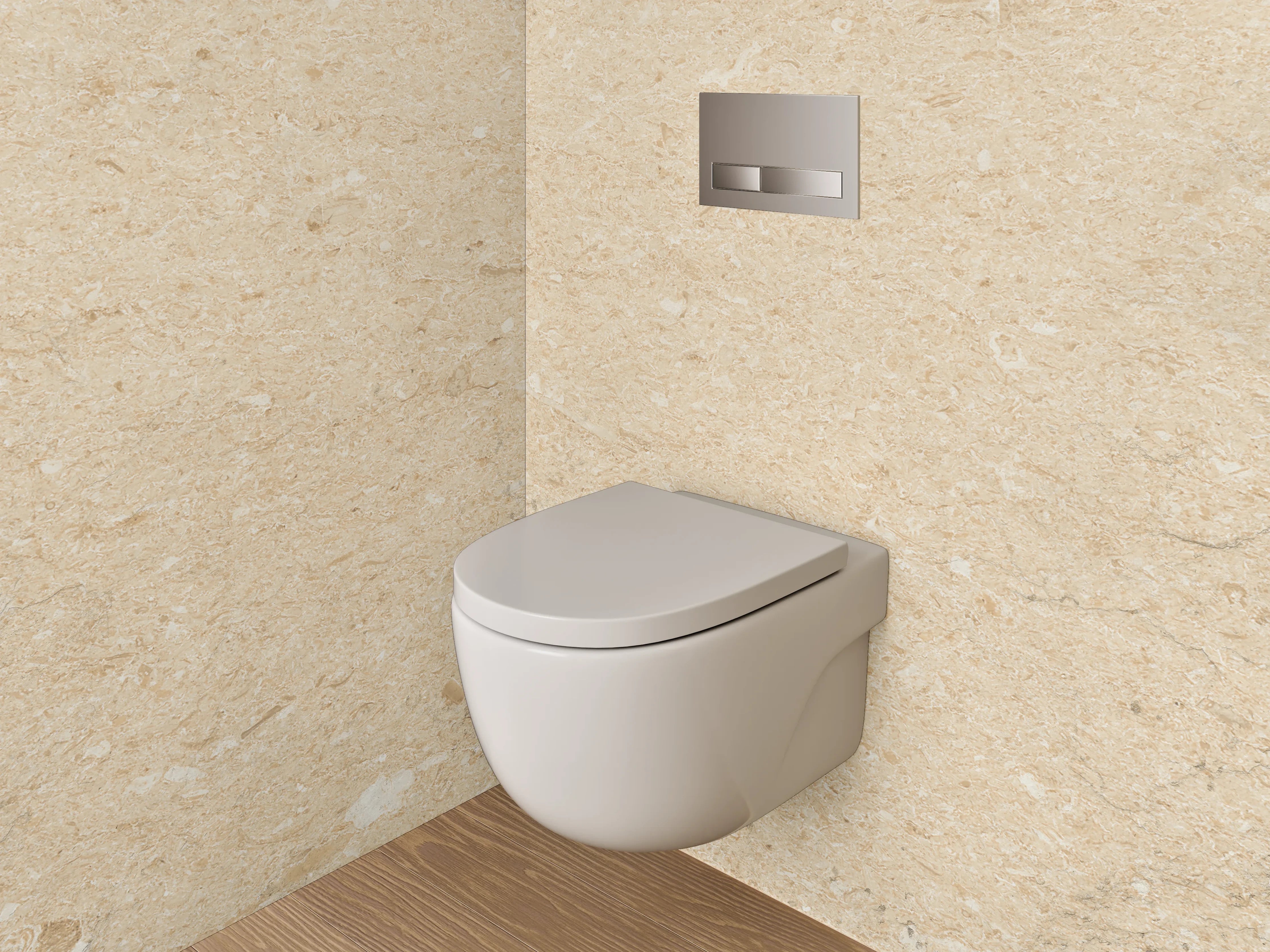 WC-Rückwand - Beige-Textur mit Naturmuster