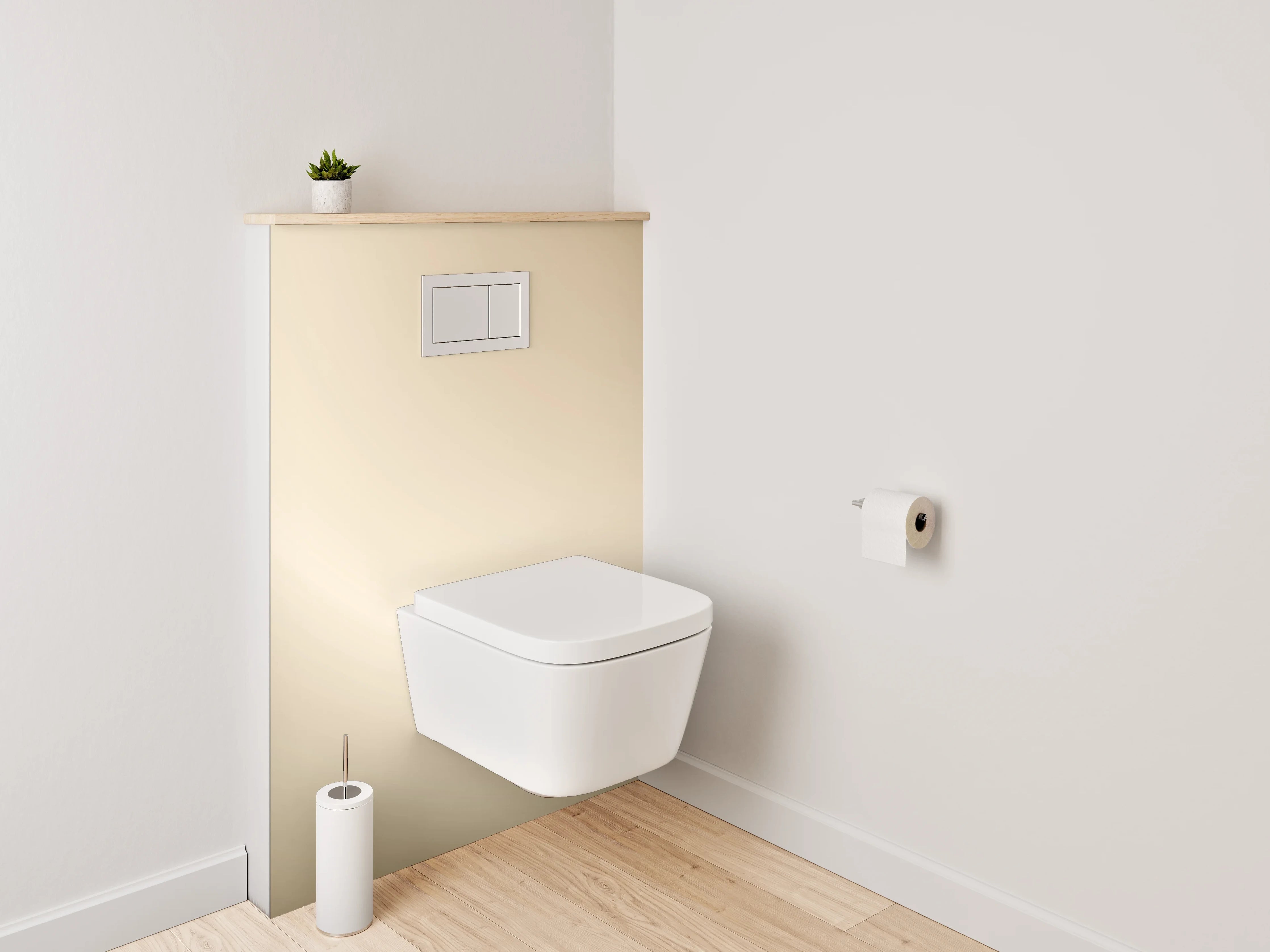 WC-Rückwand - Beige abstraktes Licht Farbverlauf
