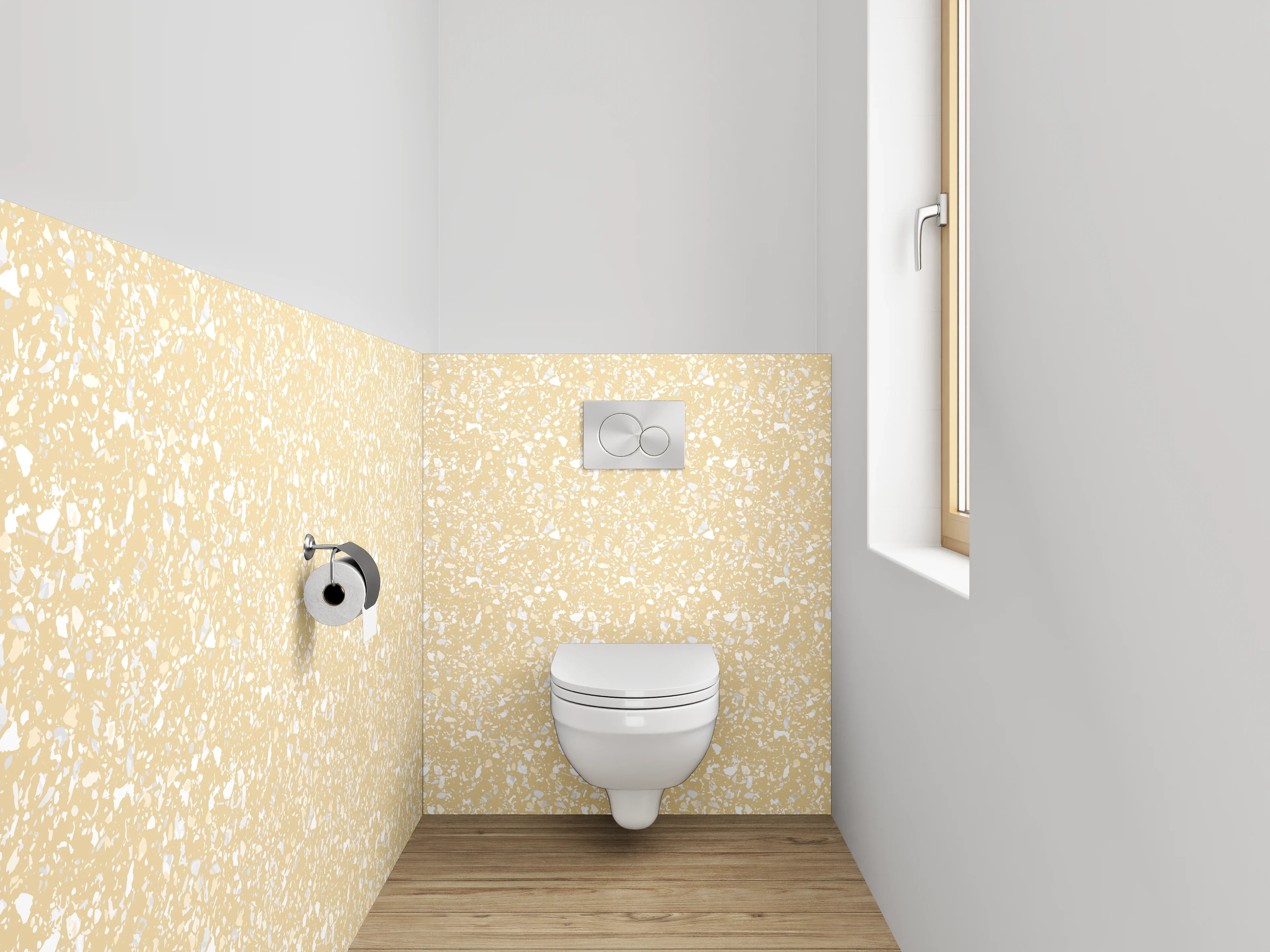 WC-Rückwand - Beige abstraktes Muster Tapete
