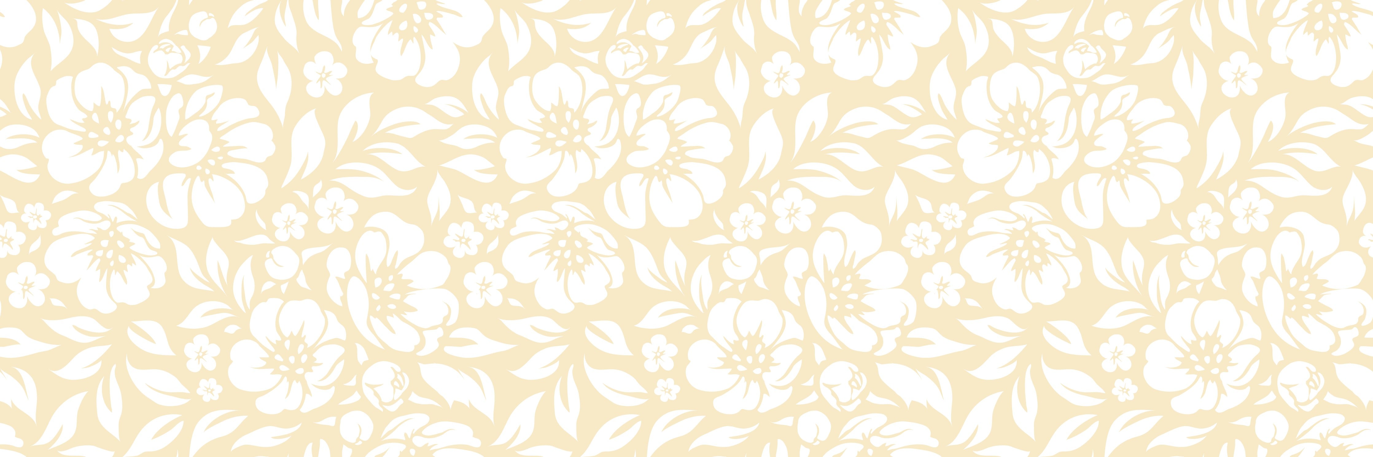 WC-Rückwand-Beige florales Muster Tapete