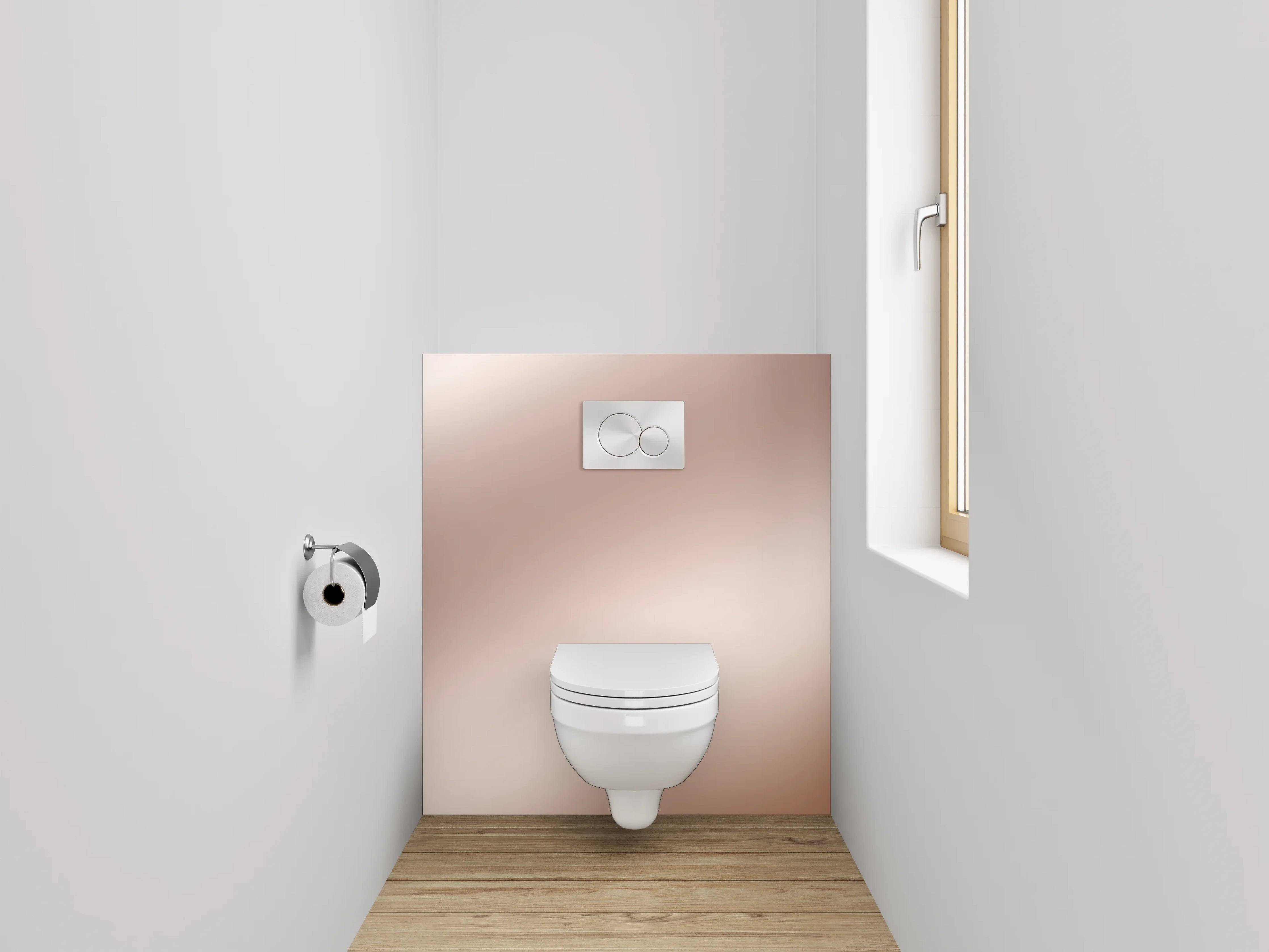 WC-Rückwand - Beige sanfte Farbverläufe modern
