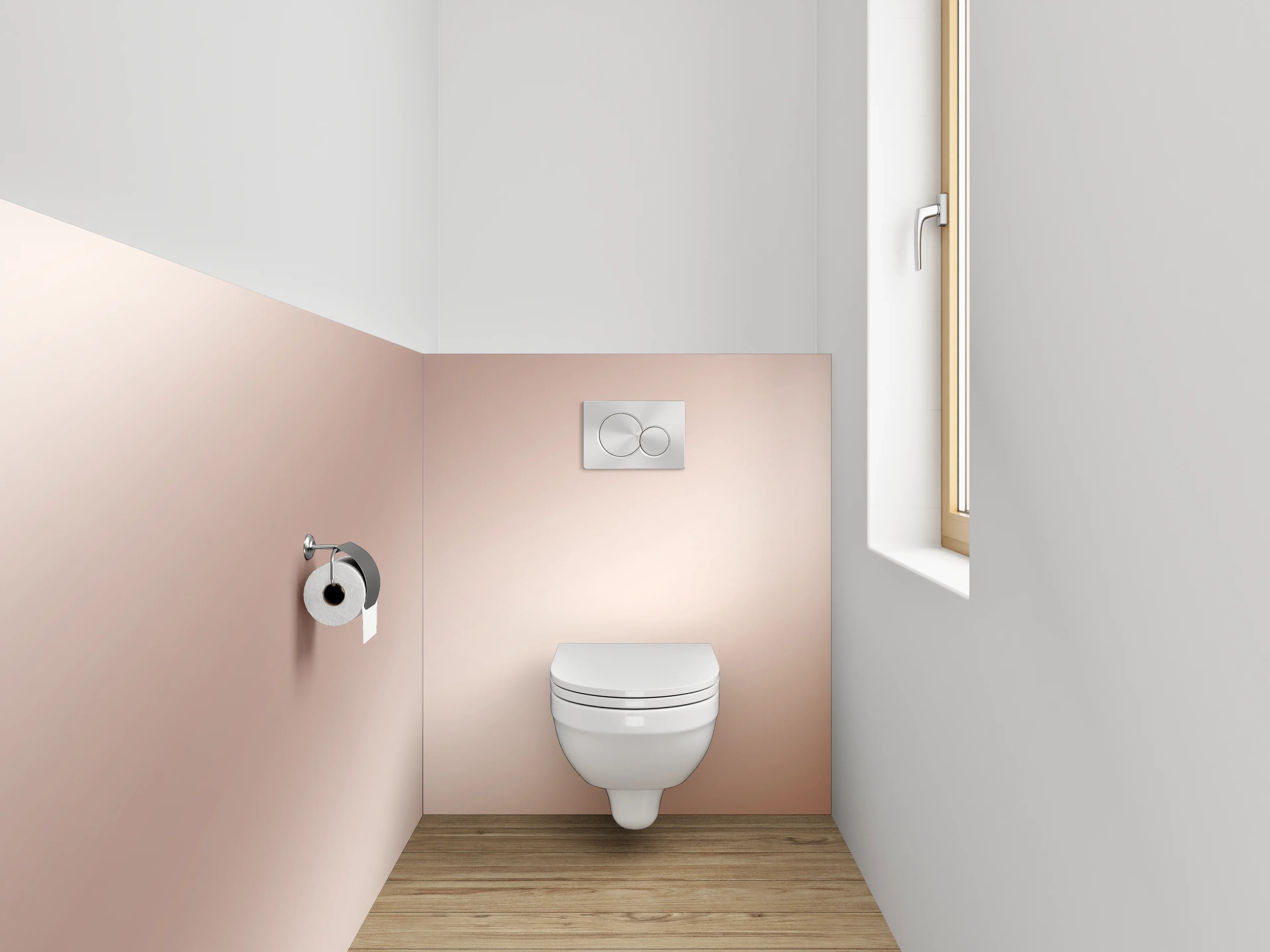 WC-Rückwand - Beige sanfte Farbverläufe modern