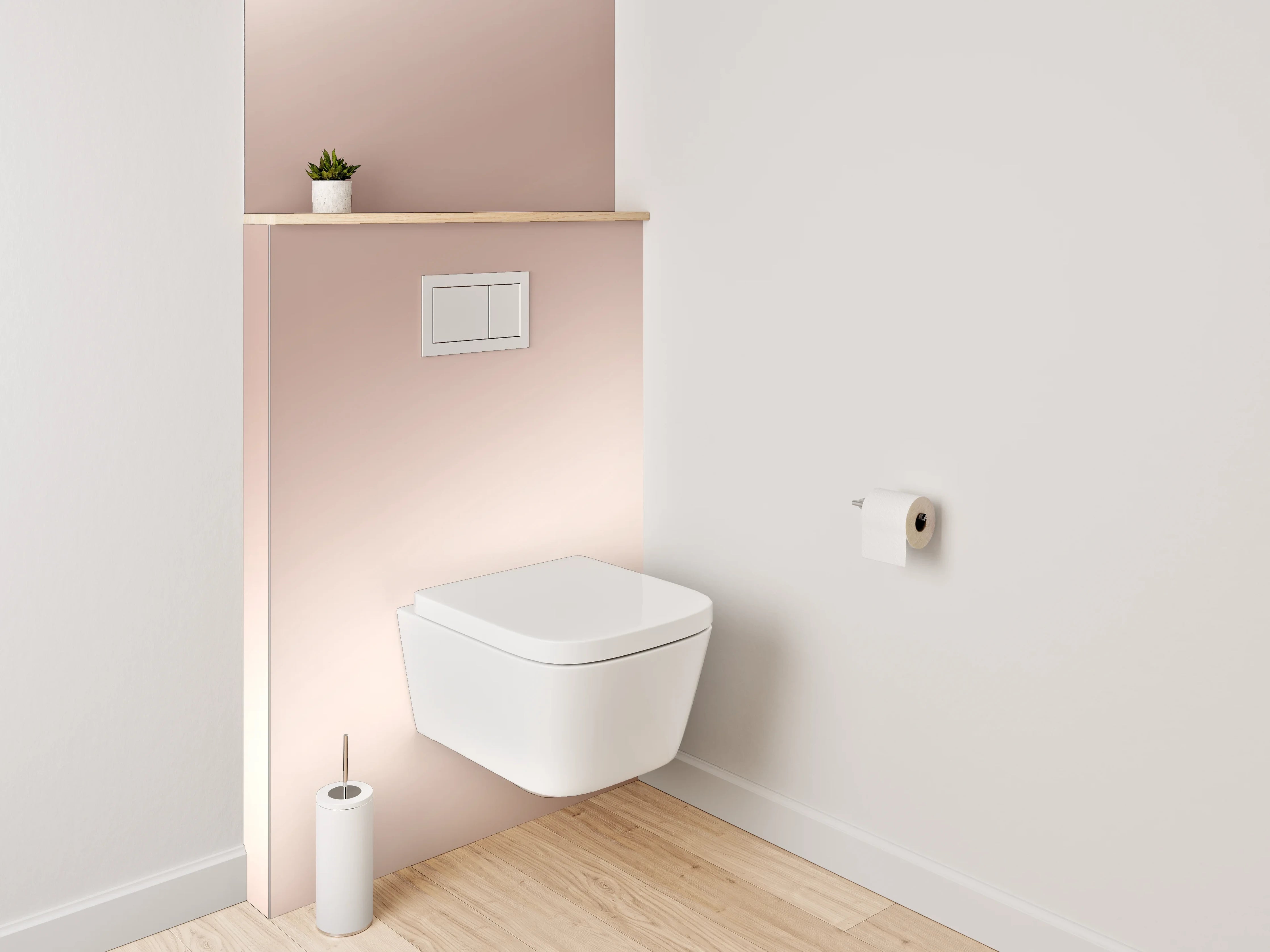 WC-Rückwand - Beige sanfte Farbverläufe modern