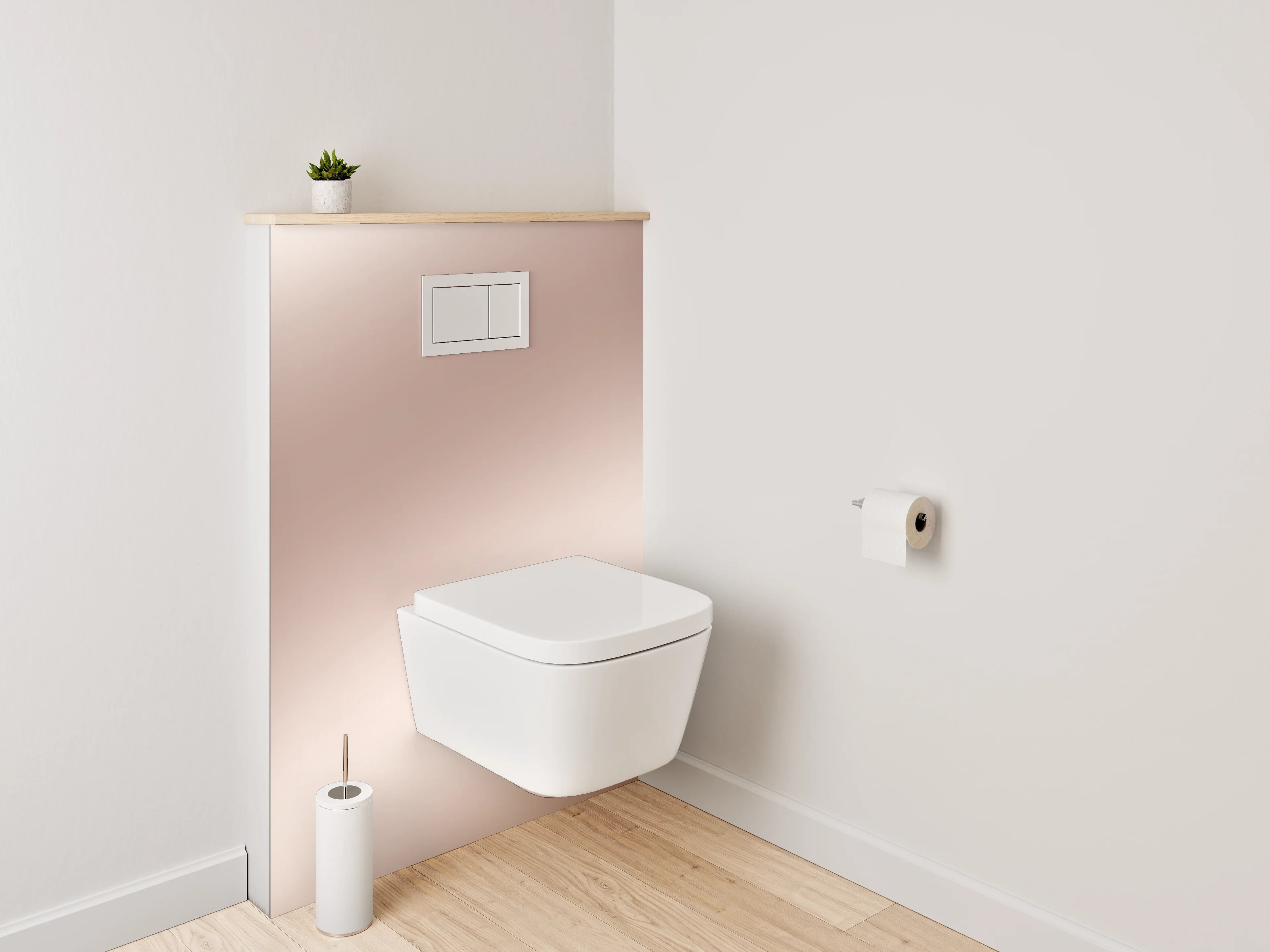WC-Rückwand - Beige sanfte Farbverläufe modern