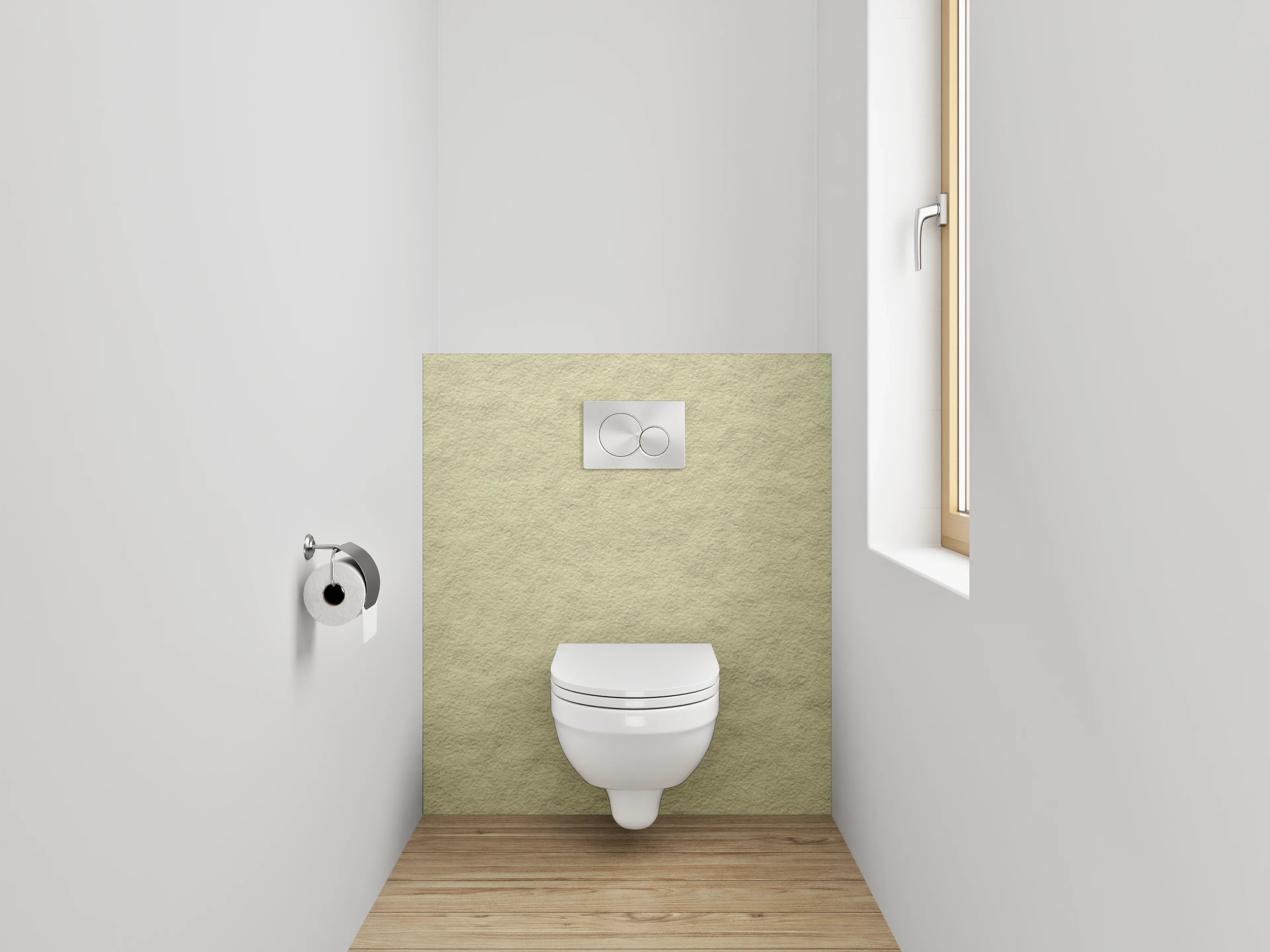 WC-Rückwand - Beige strukturierte Fliesenoptik