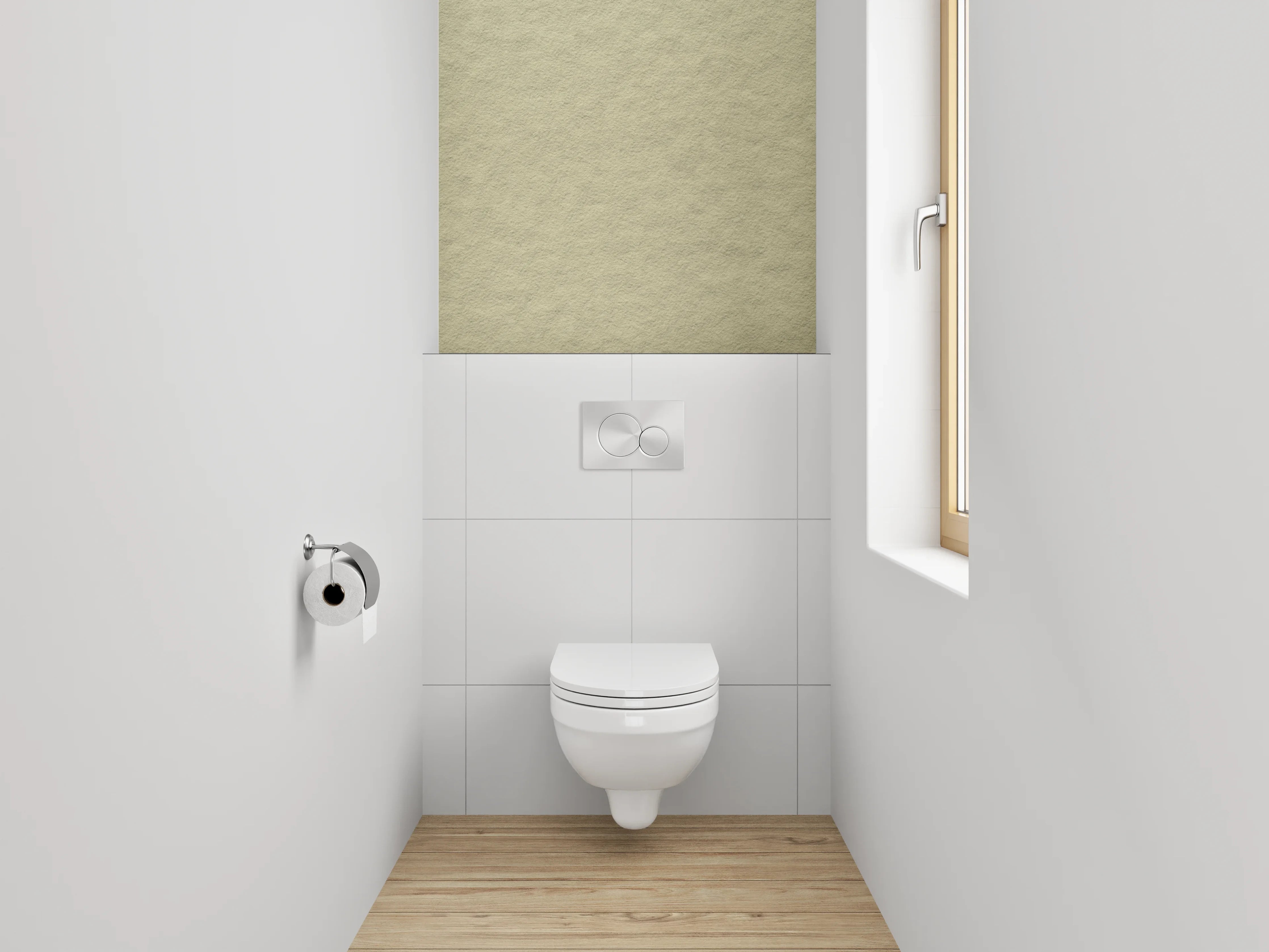 WC-Rückwand - Beige strukturierte Fliesenoptik