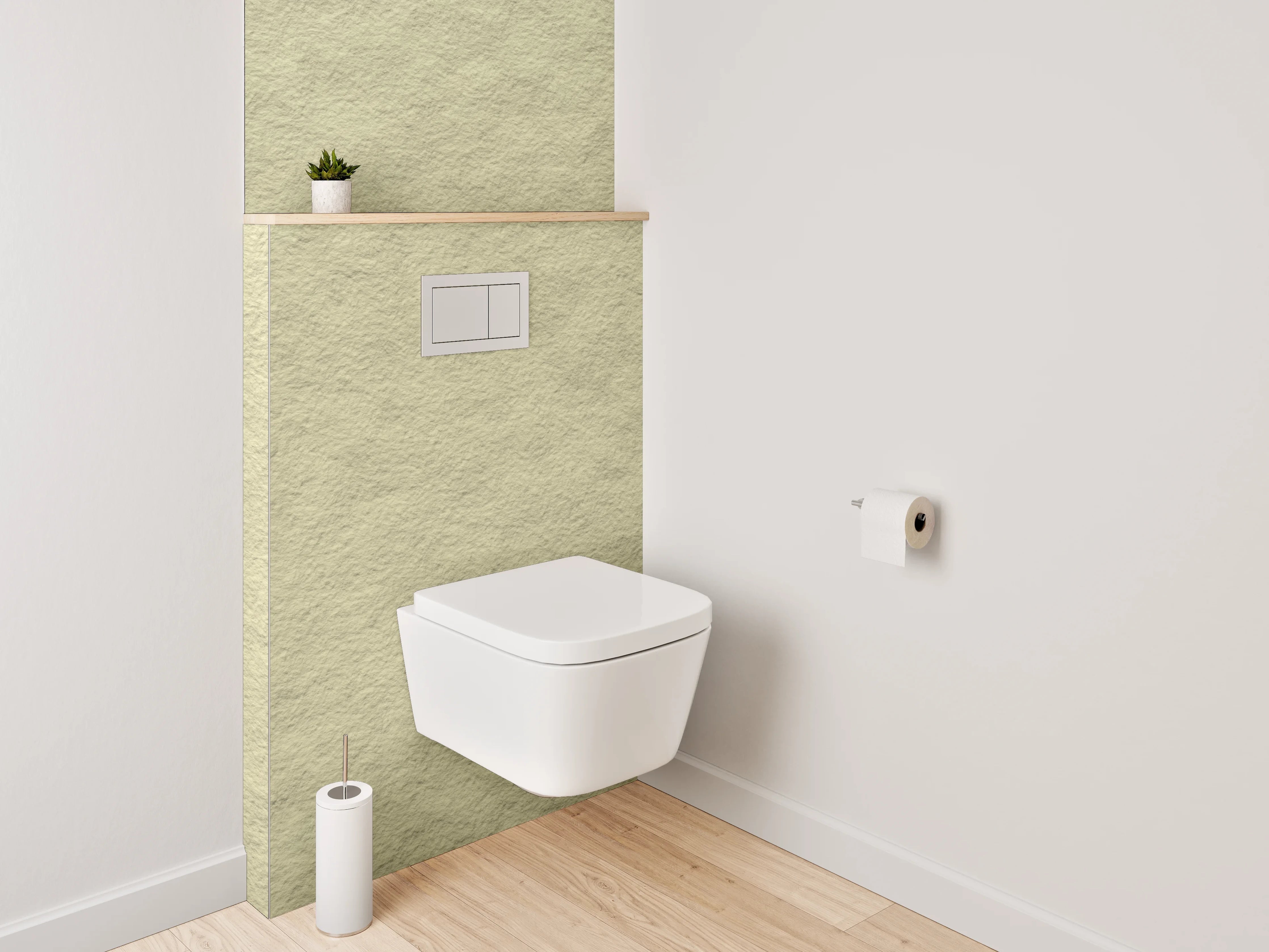 WC-Rückwand - Beige strukturierte Fliesenoptik