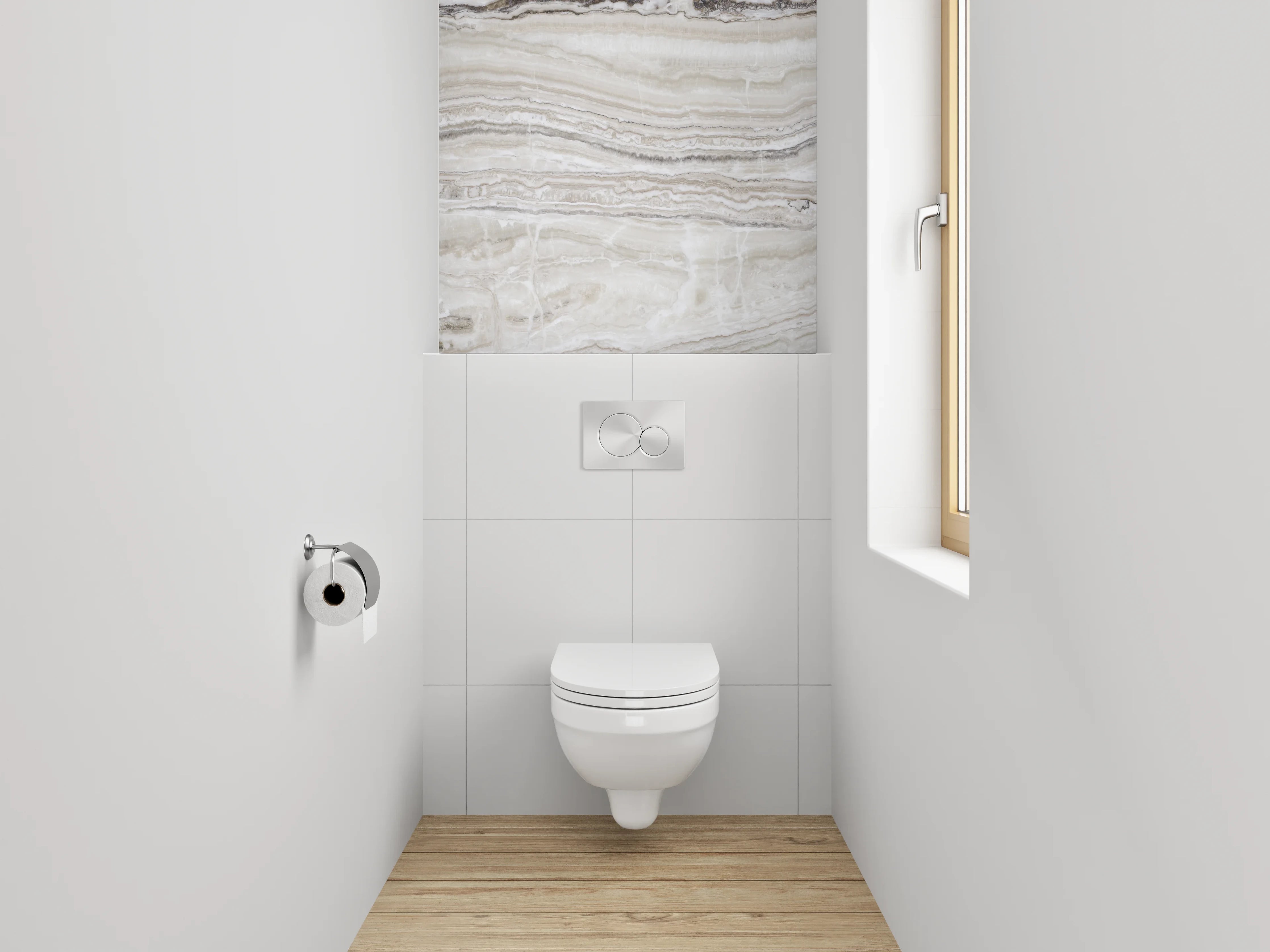 WC-Rückwand - Beige-weiße Marmor-Textur